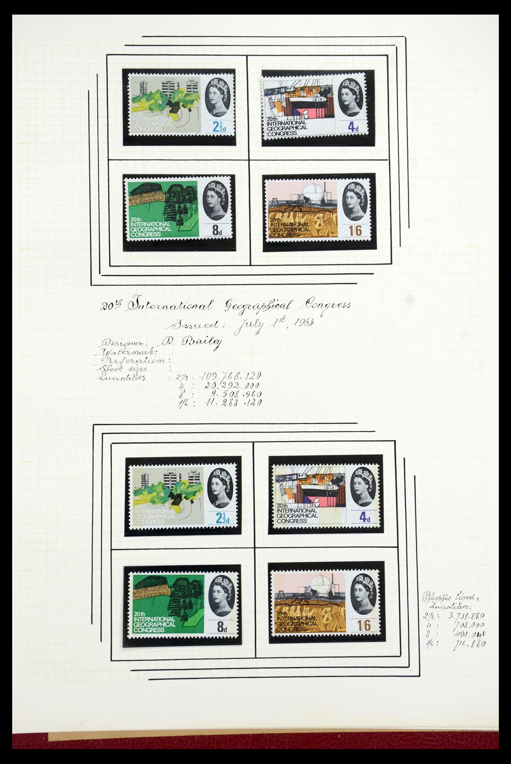 35993 012 - Postzegelverzameling 35993 Engeland 1953-1967.