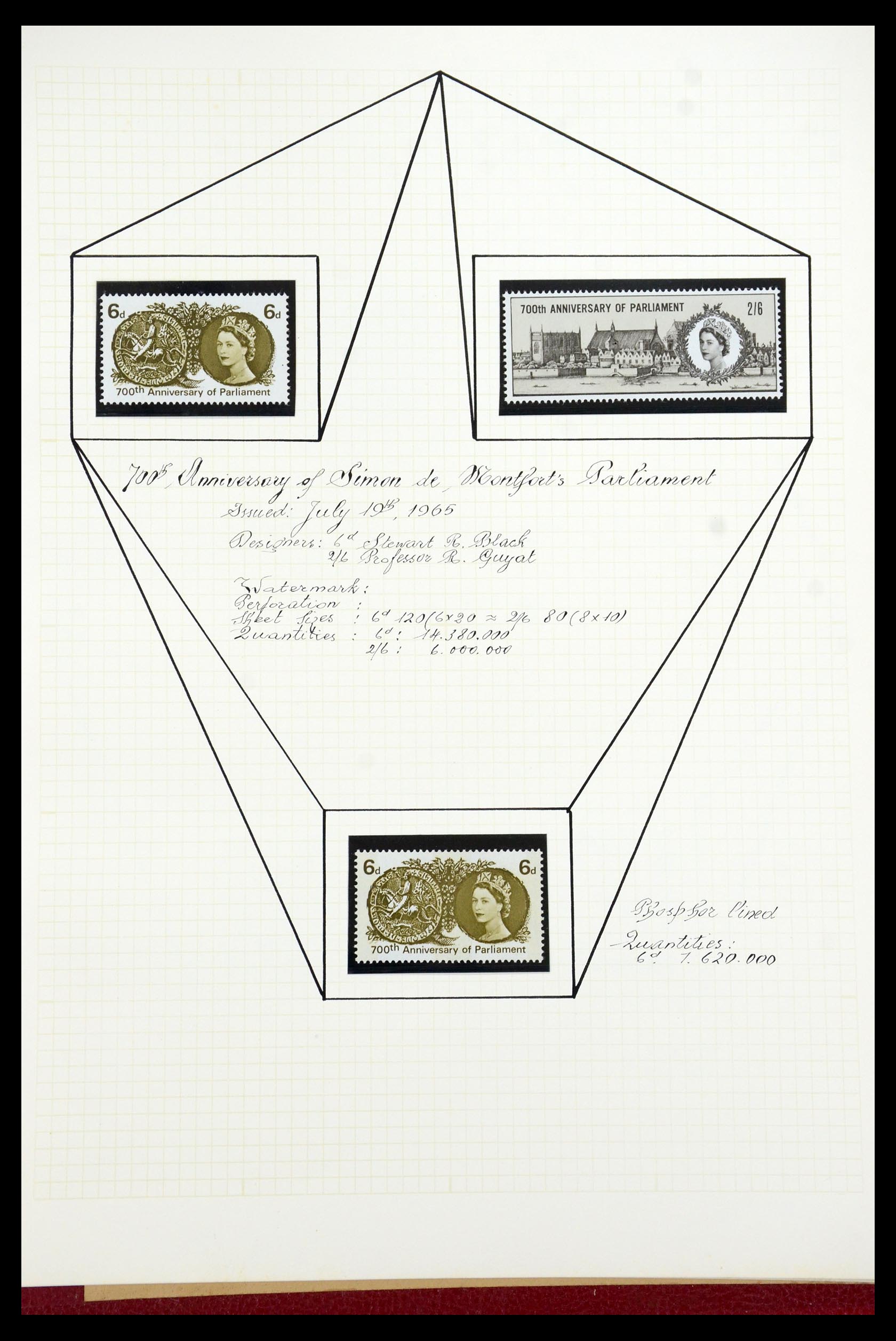 35993 015 - Postzegelverzameling 35993 Engeland 1953-1967.