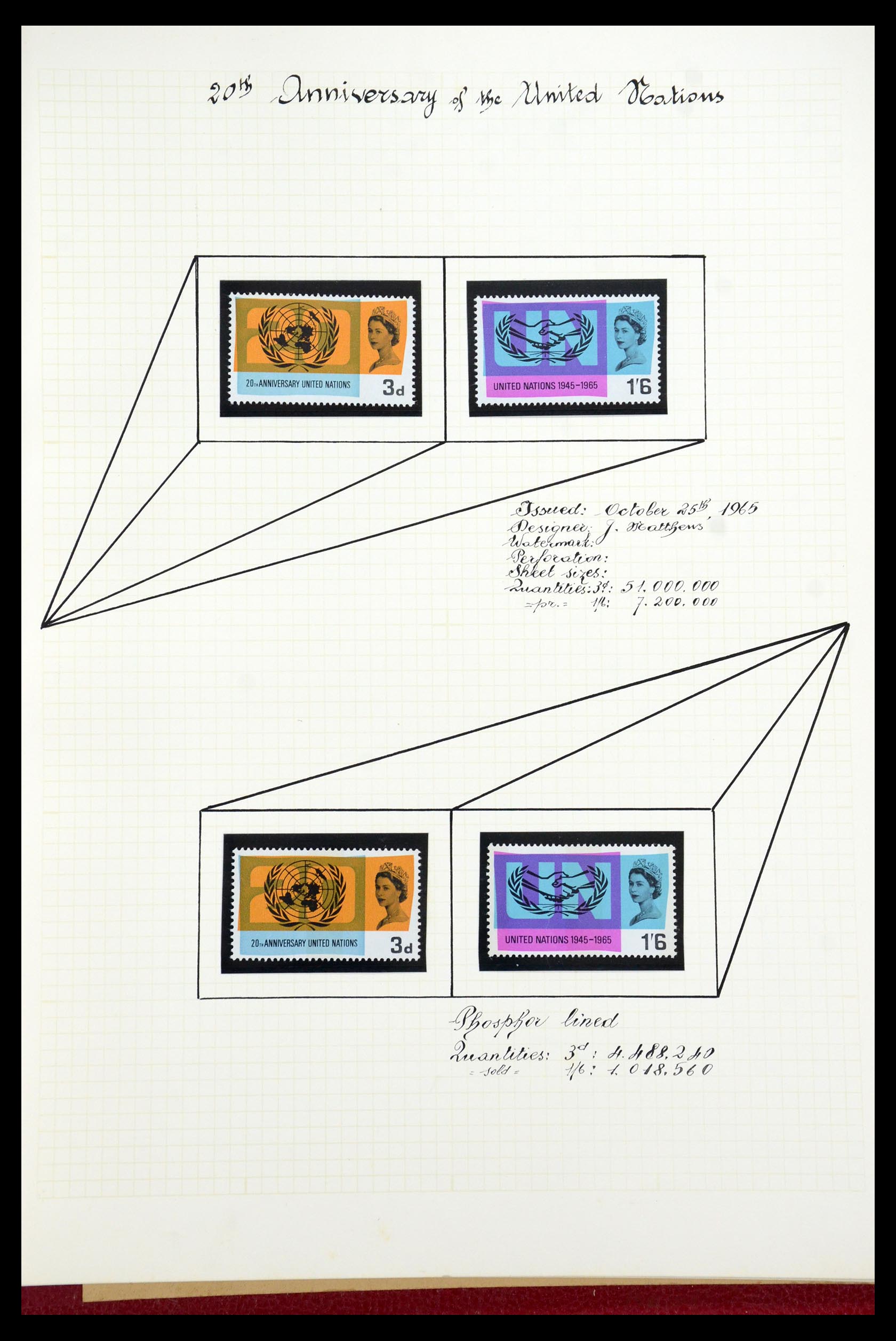 35993 021 - Postzegelverzameling 35993 Engeland 1953-1967.