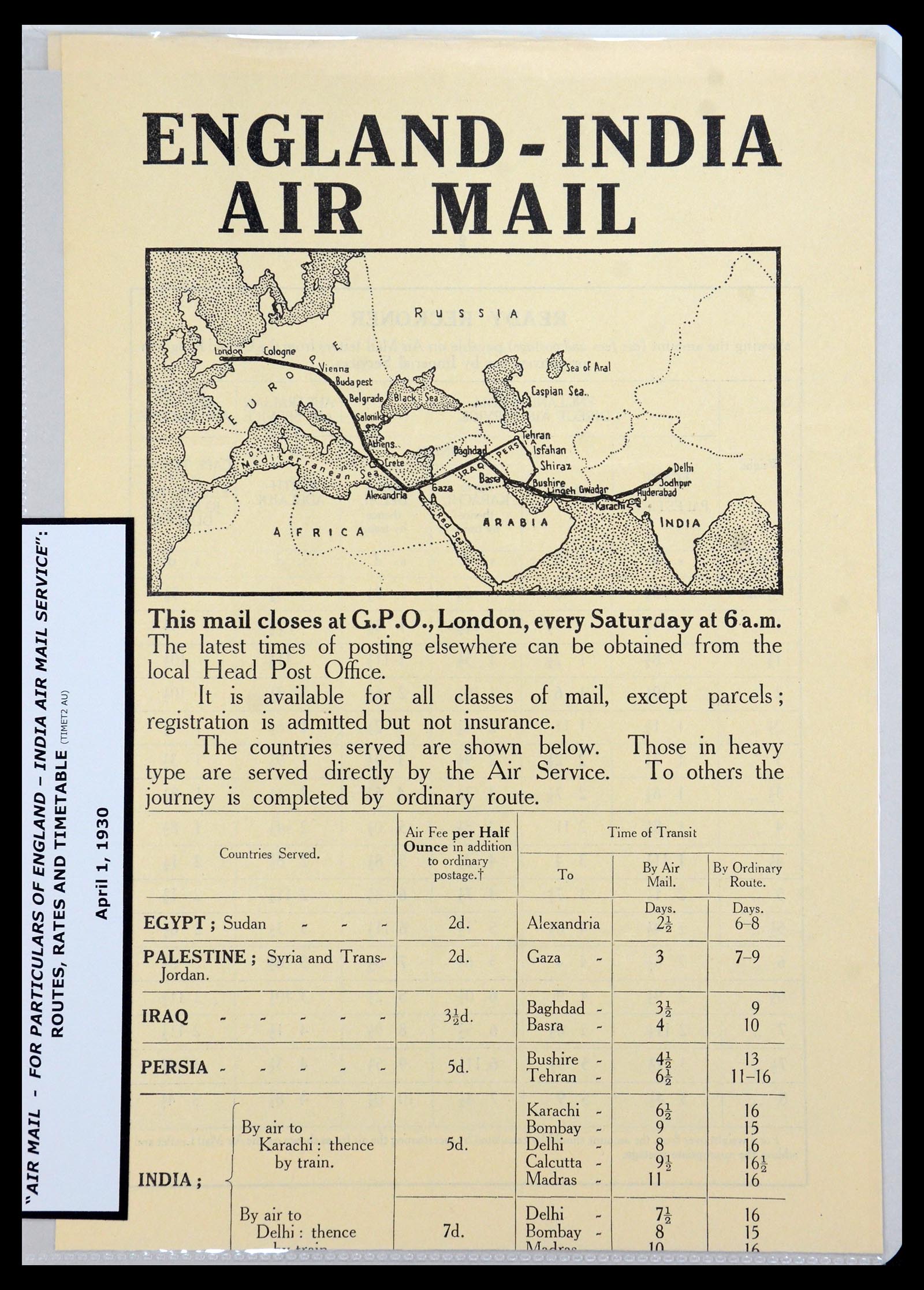 35994 018 - Postzegelverzameling 35994 Ierland luchtpost brieven 1929-1932.