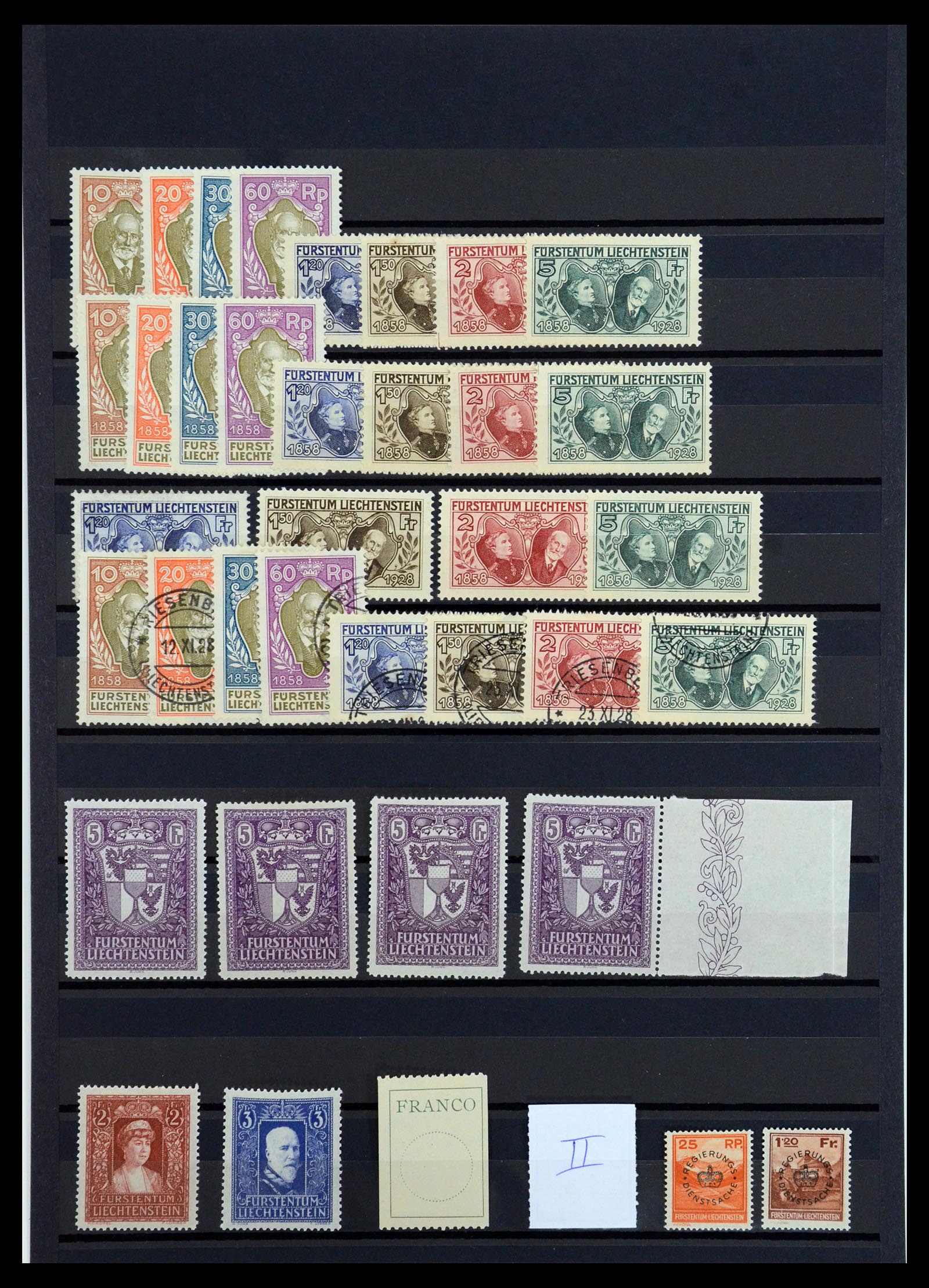 35995 001 - Stamp collection 35995 Liechtenstein key stamps 1928-1935.