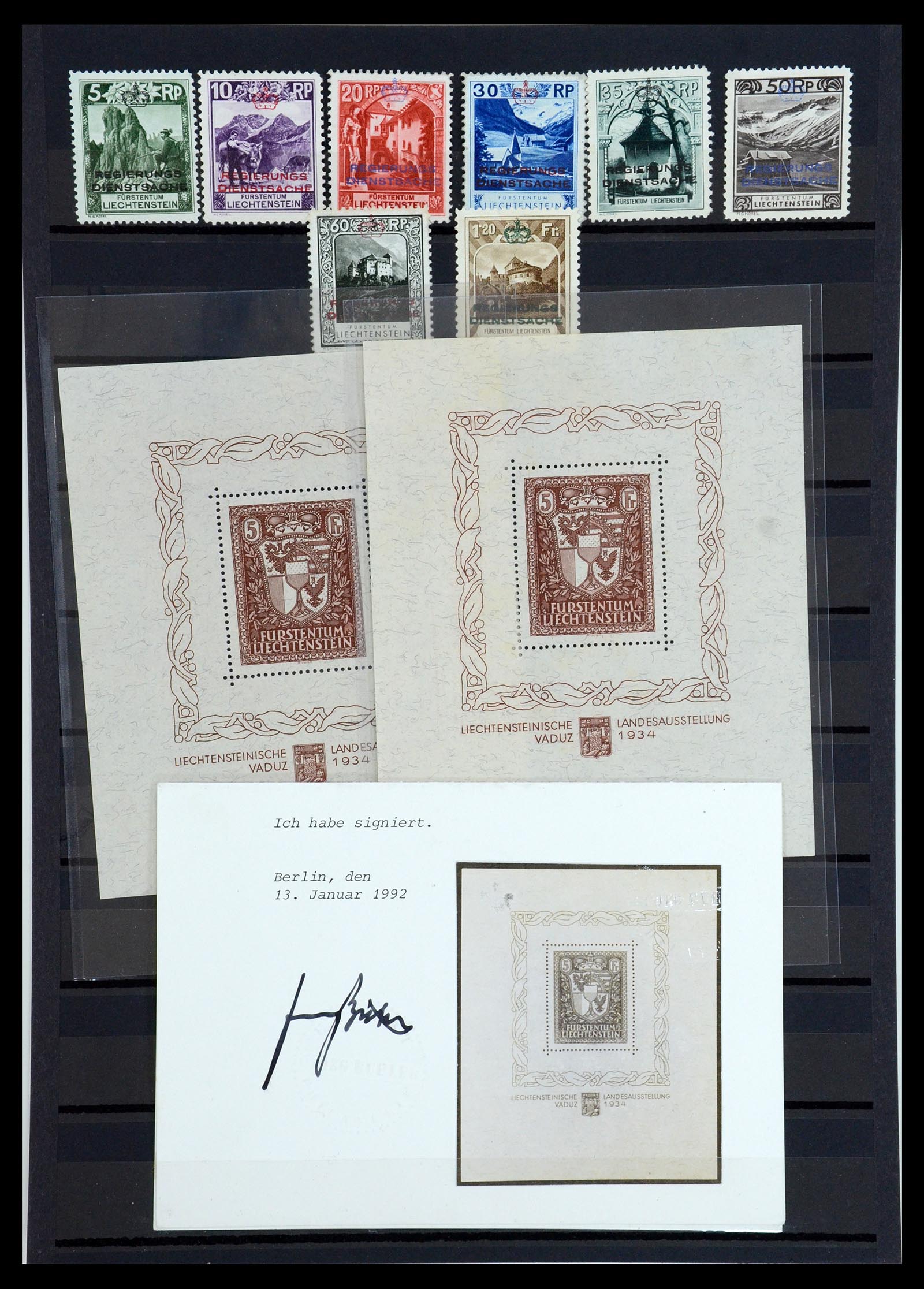35995 002 - Stamp collection 35995 Liechtenstein key stamps 1928-1935.