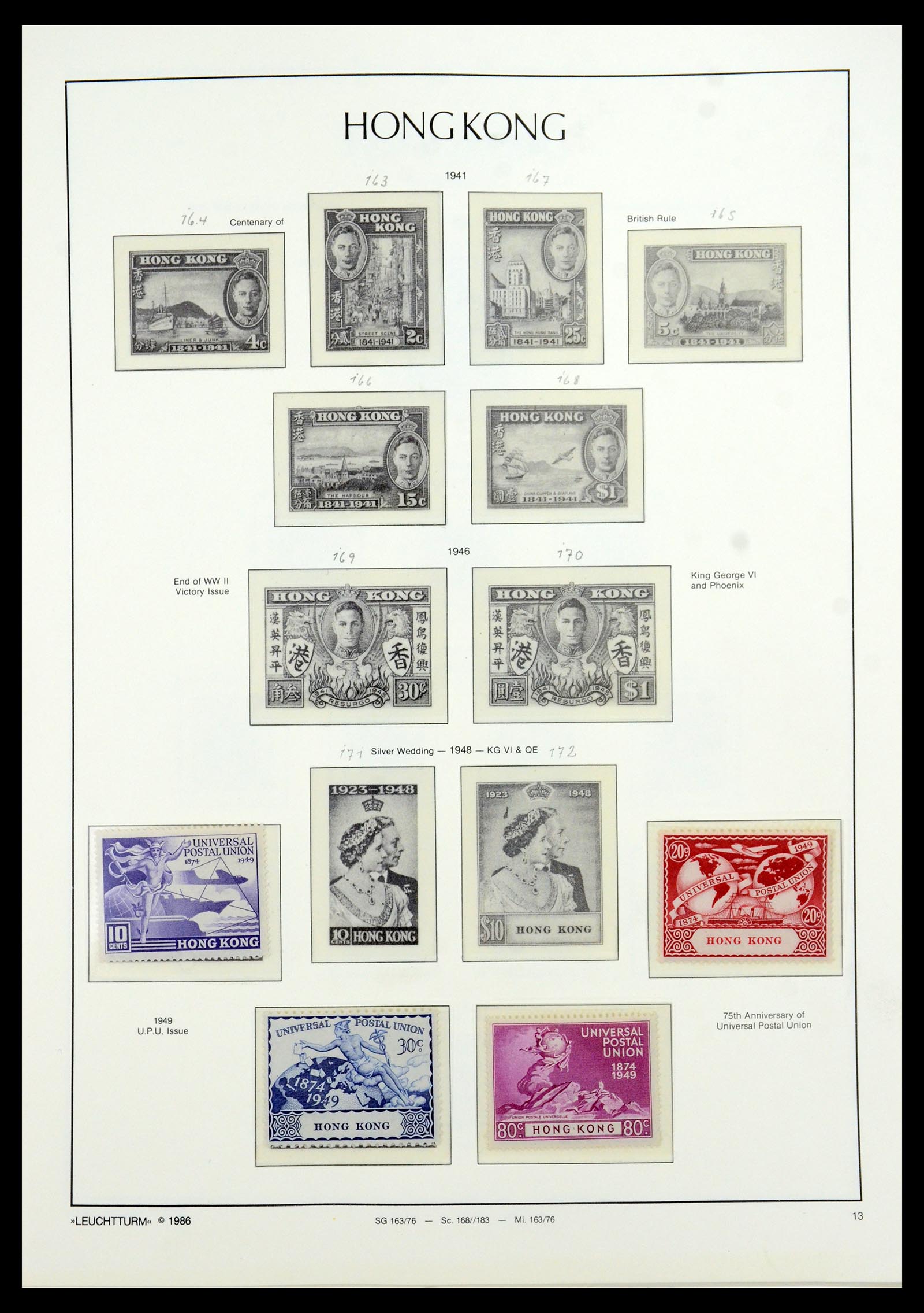 35997 001 - Postzegelverzameling 35997 Hongkong 1949-1996.