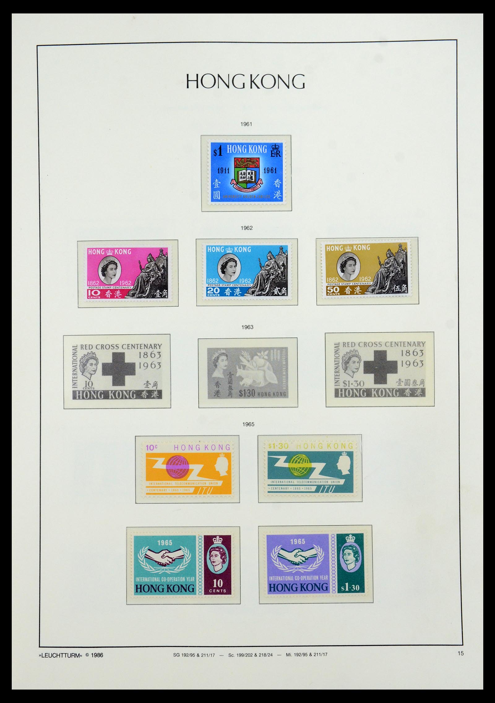 35997 003 - Postzegelverzameling 35997 Hongkong 1949-1996.