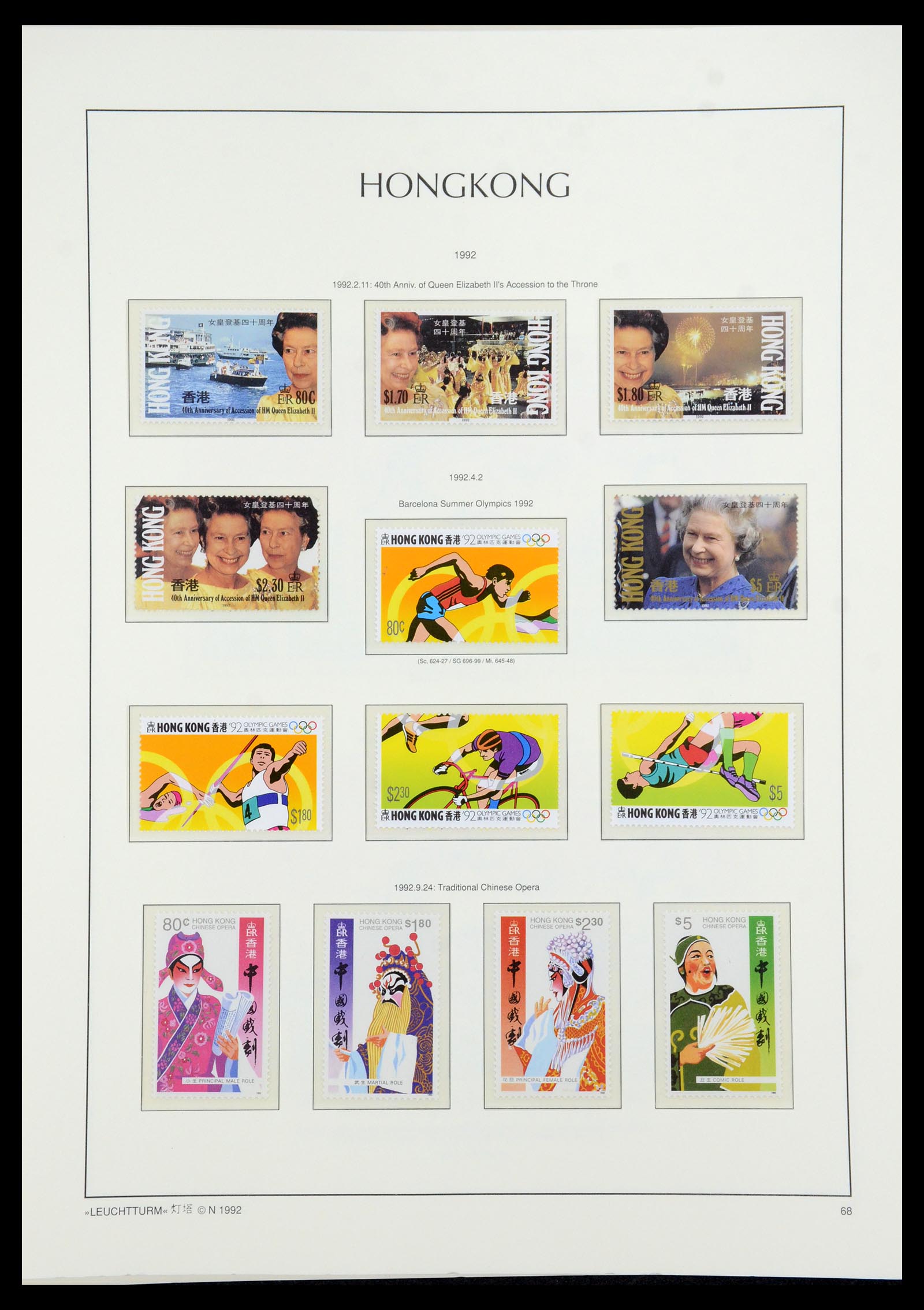35997 056 - Postzegelverzameling 35997 Hongkong 1949-1996.