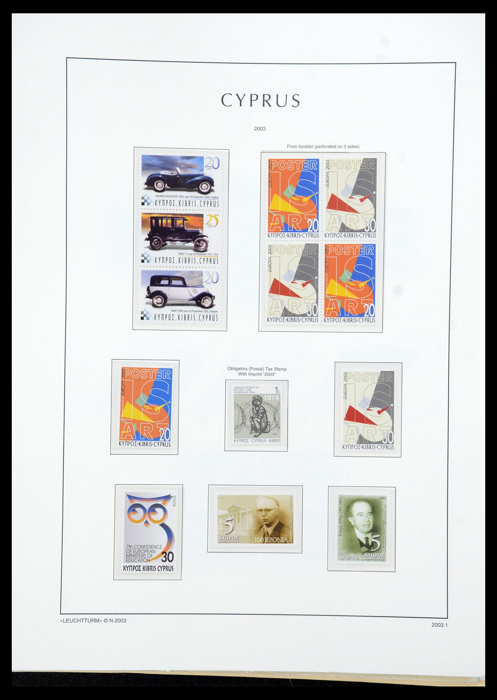 35998 100 - Postzegelverzameling 35998 Cyprus 1935-2004.