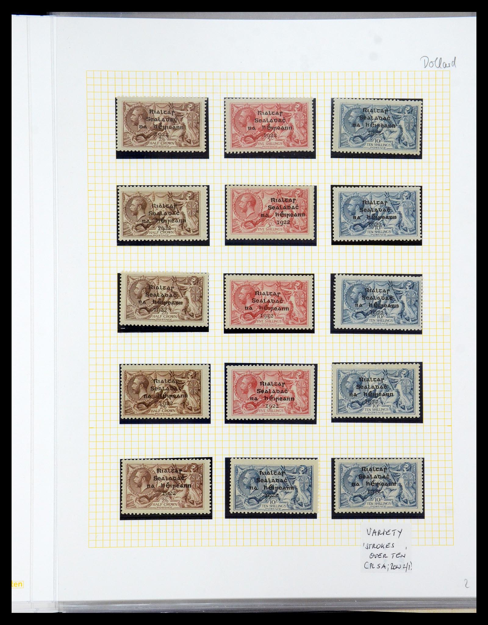 36000 002 - Postzegelverzameling 36000 Ierland seahorses 1922-1935.