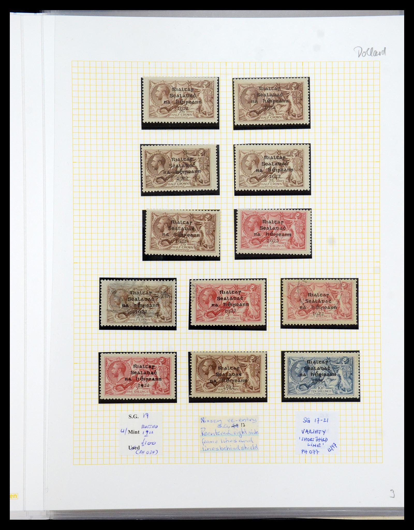 36000 003 - Postzegelverzameling 36000 Ierland seahorses 1922-1935.
