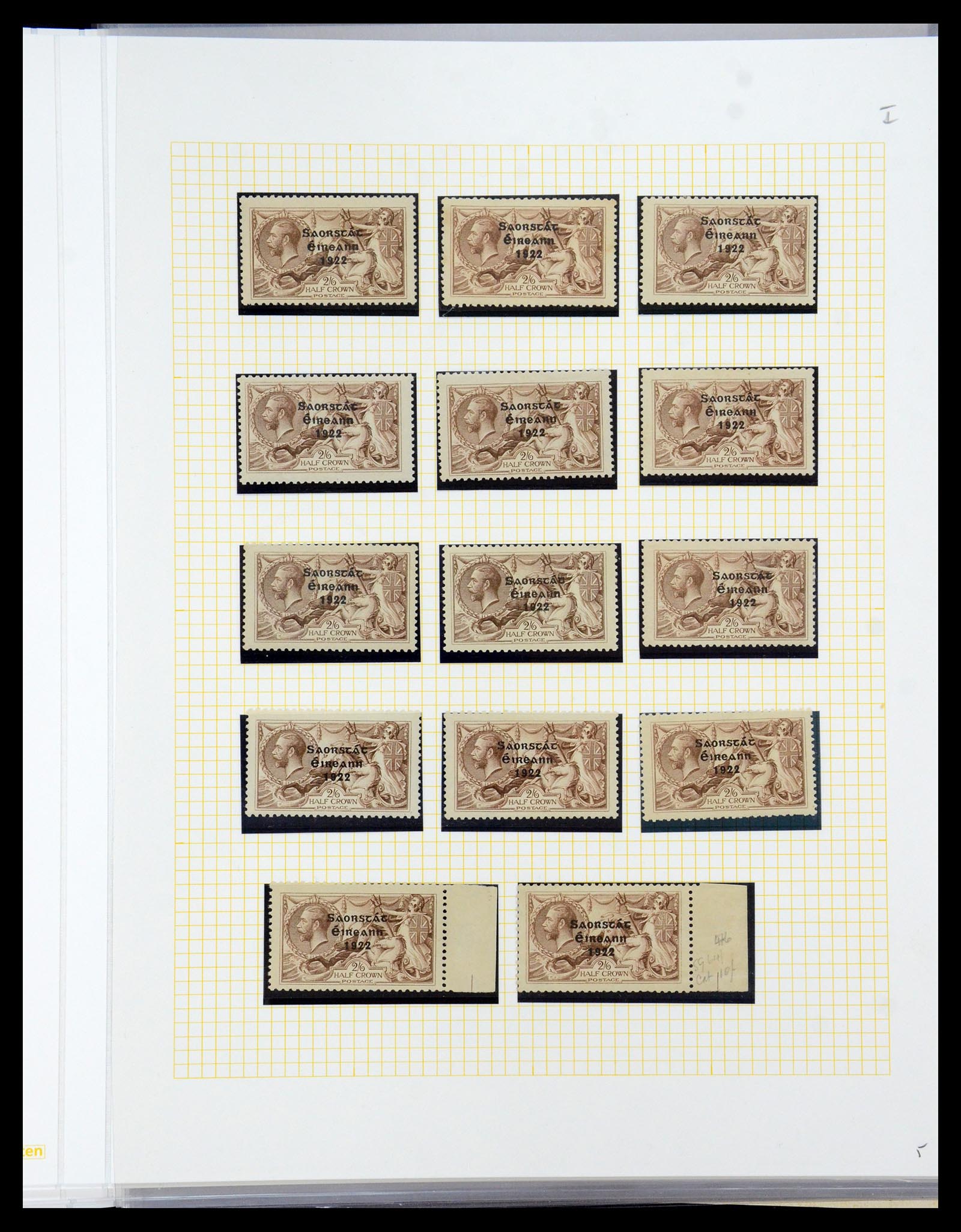 36000 005 - Stamp collection 36000 Ireland seahorses 1922-1935.