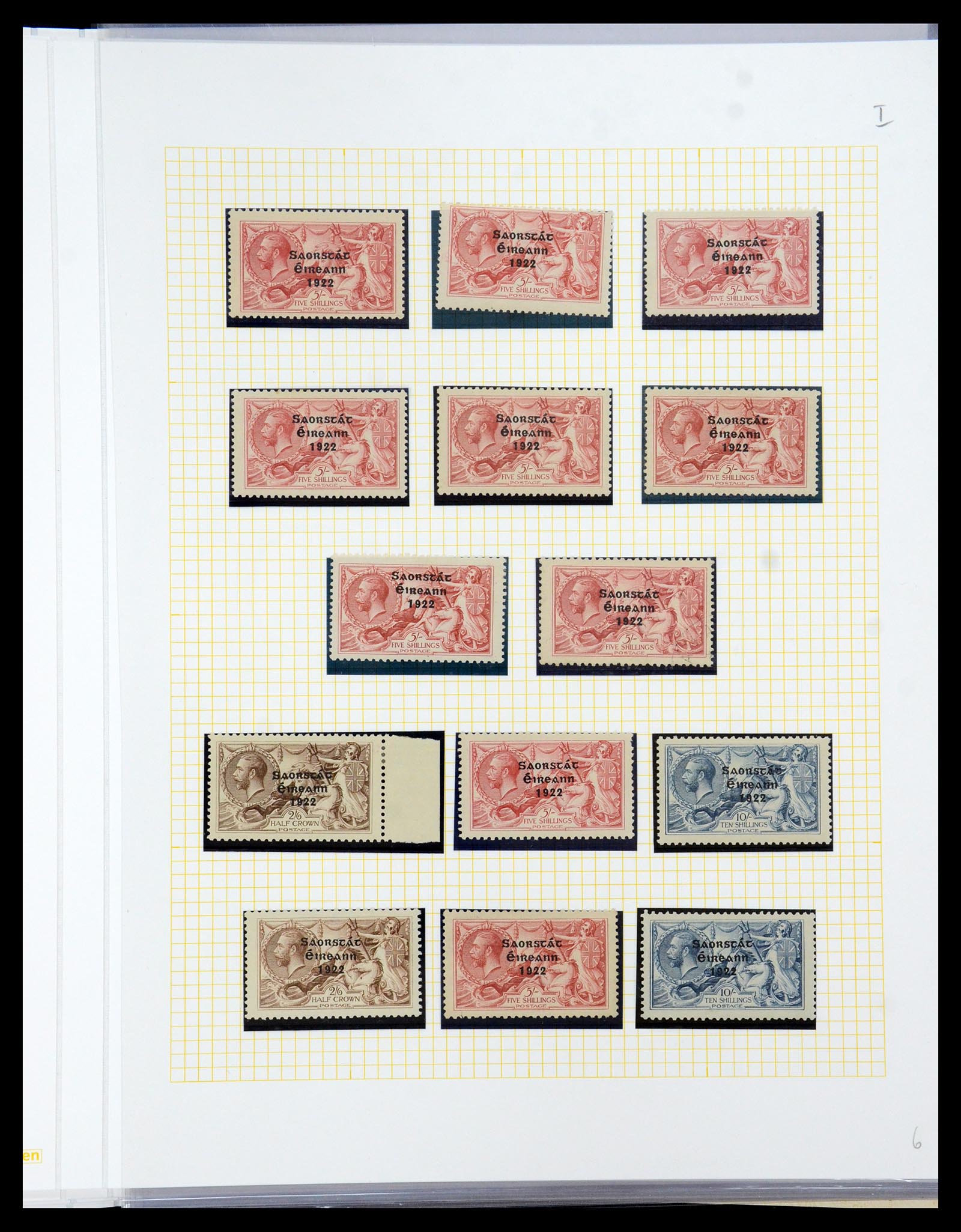 36000 006 - Stamp collection 36000 Ireland seahorses 1922-1935.