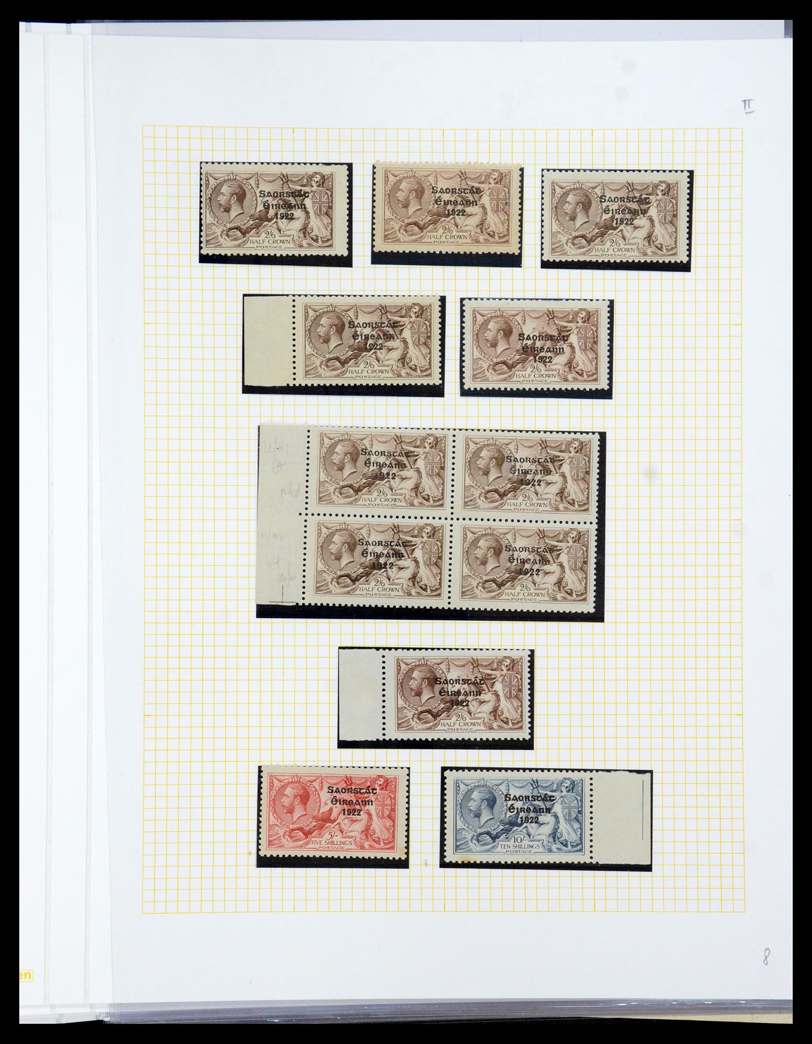 36000 008 - Stamp collection 36000 Ireland seahorses 1922-1935.