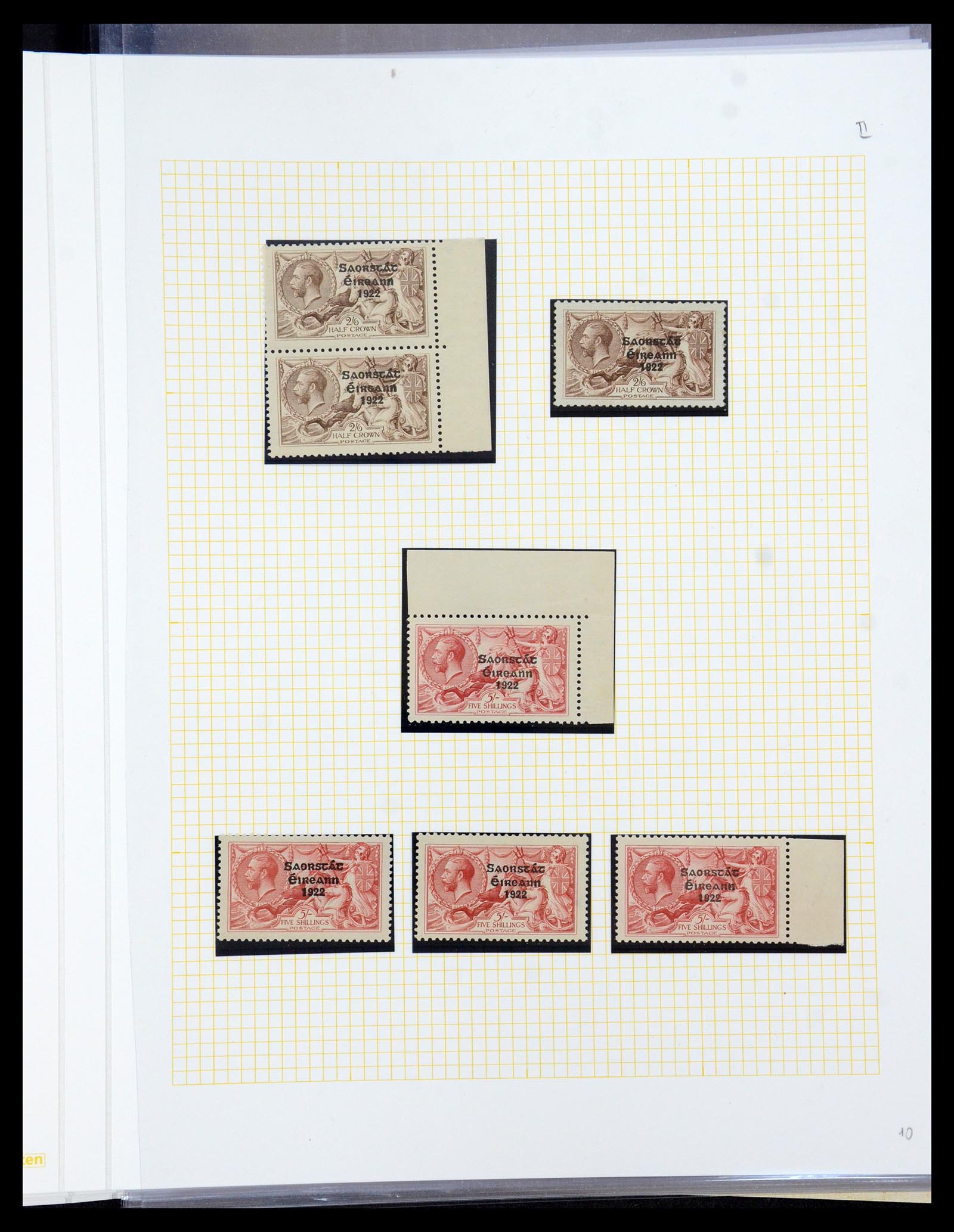36000 010 - Postzegelverzameling 36000 Ierland seahorses 1922-1935.