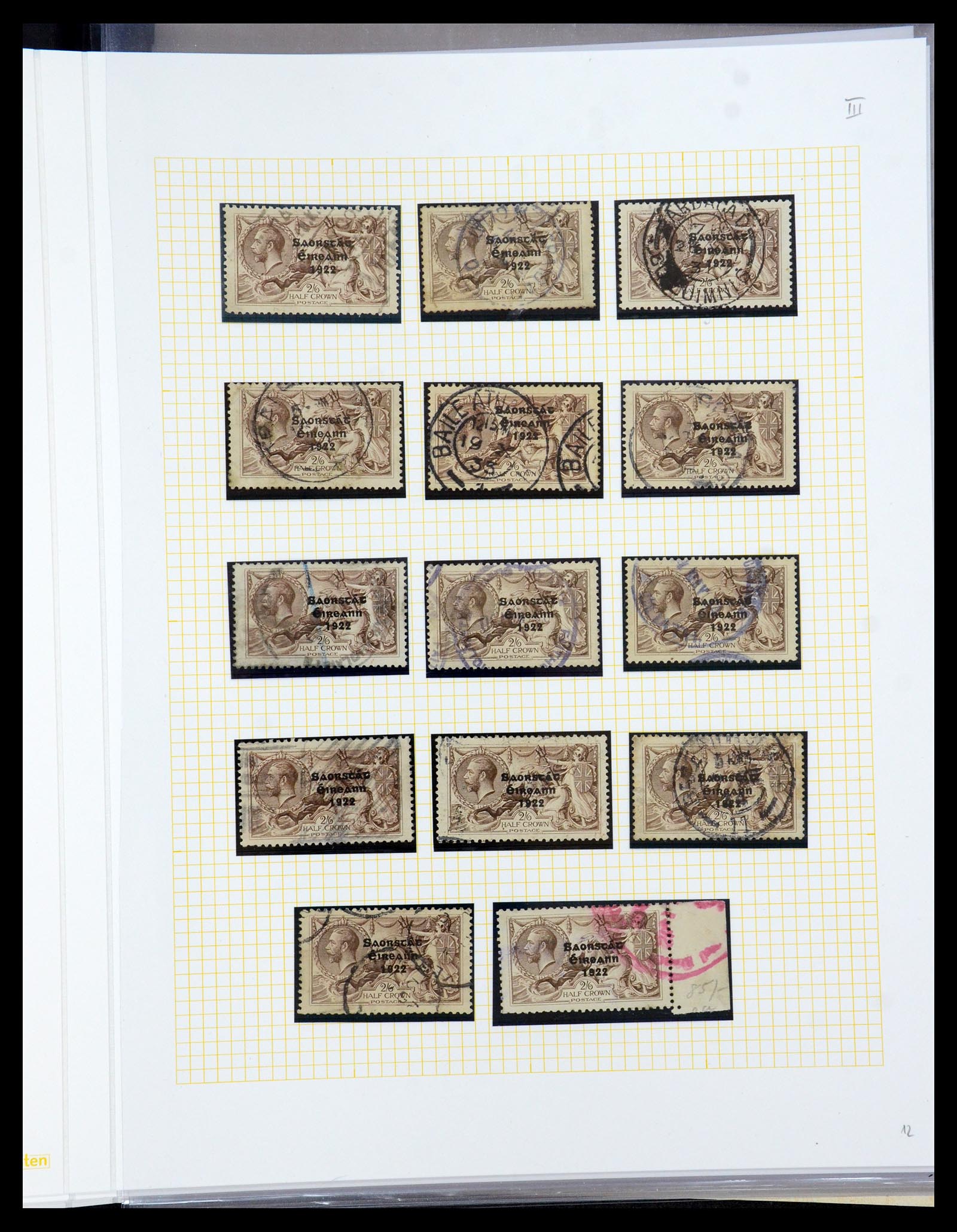 36000 012 - Postzegelverzameling 36000 Ierland seahorses 1922-1935.