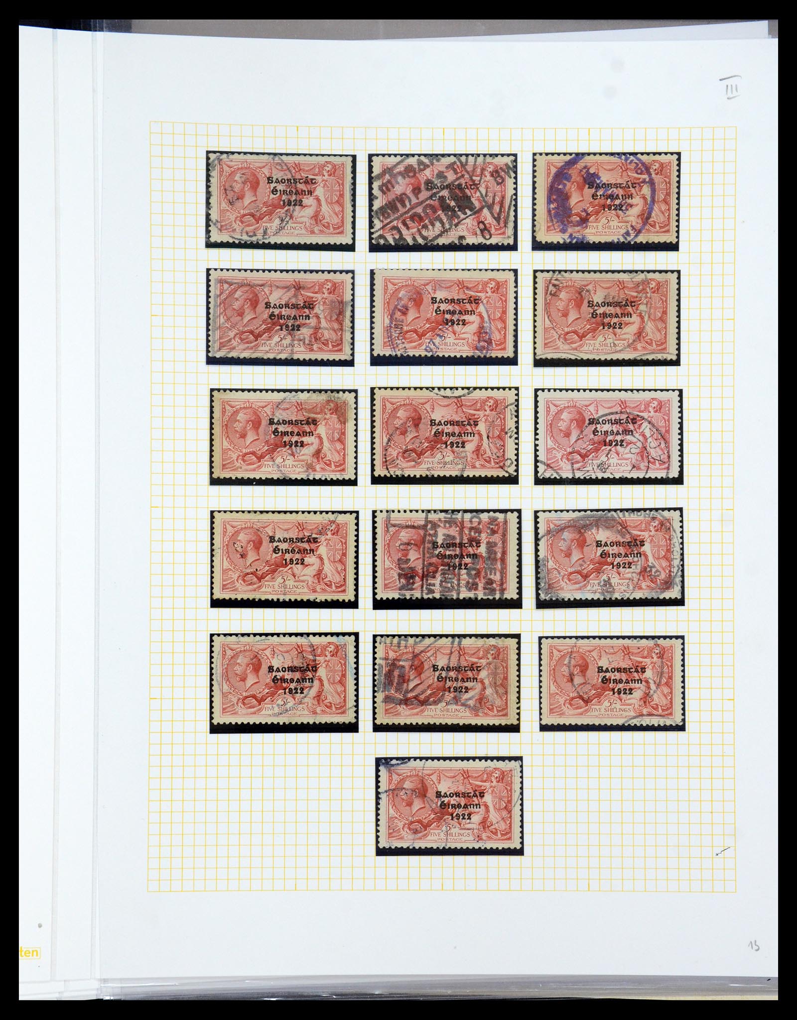 36000 013 - Postzegelverzameling 36000 Ierland seahorses 1922-1935.