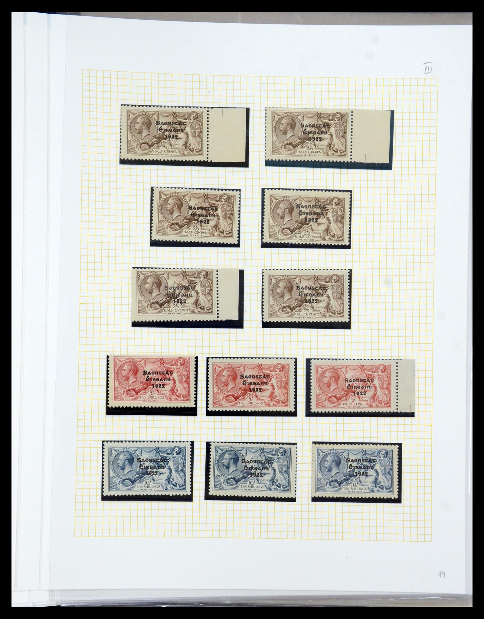 36000 014 - Postzegelverzameling 36000 Ierland seahorses 1922-1935.