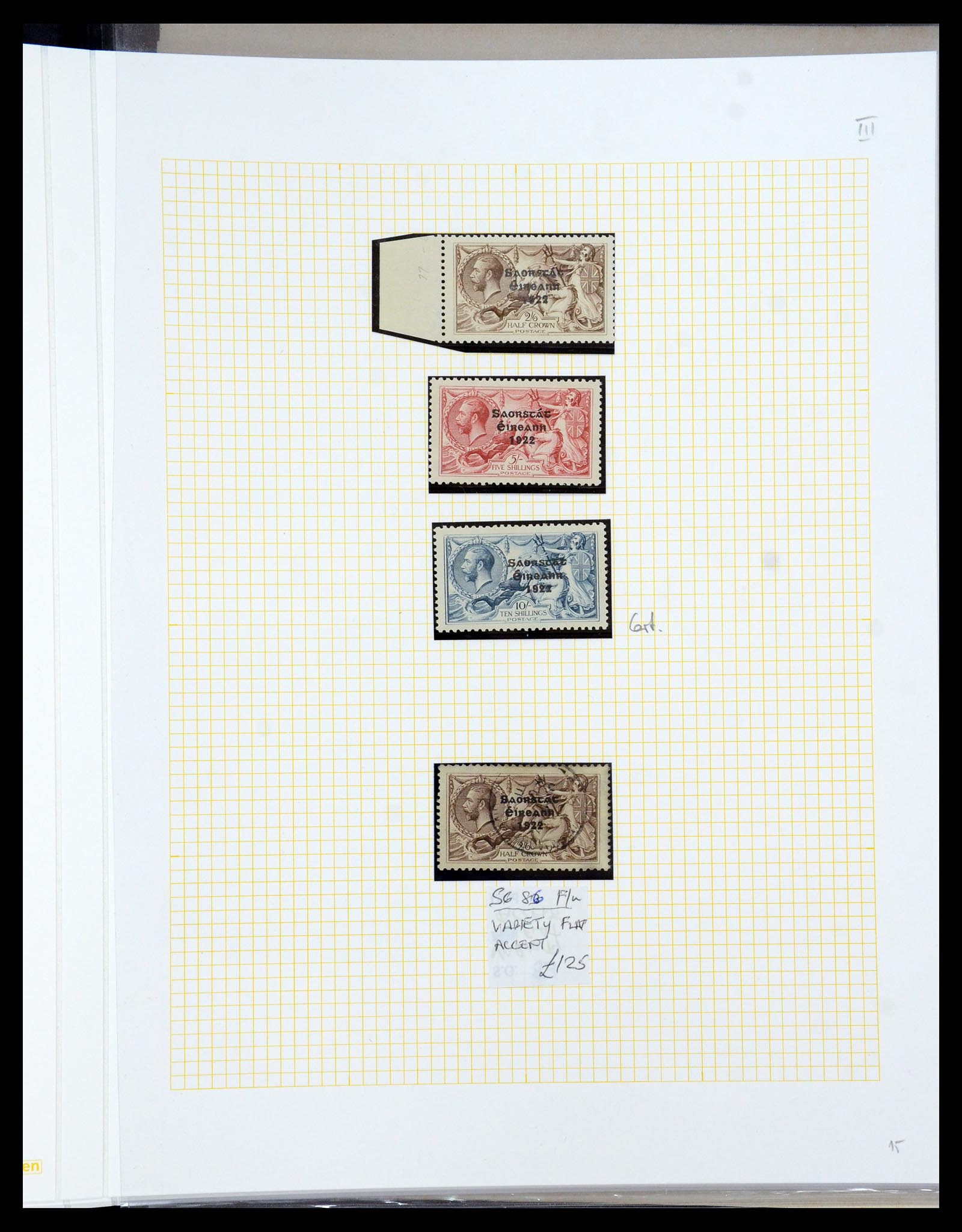 36000 015 - Postzegelverzameling 36000 Ierland seahorses 1922-1935.