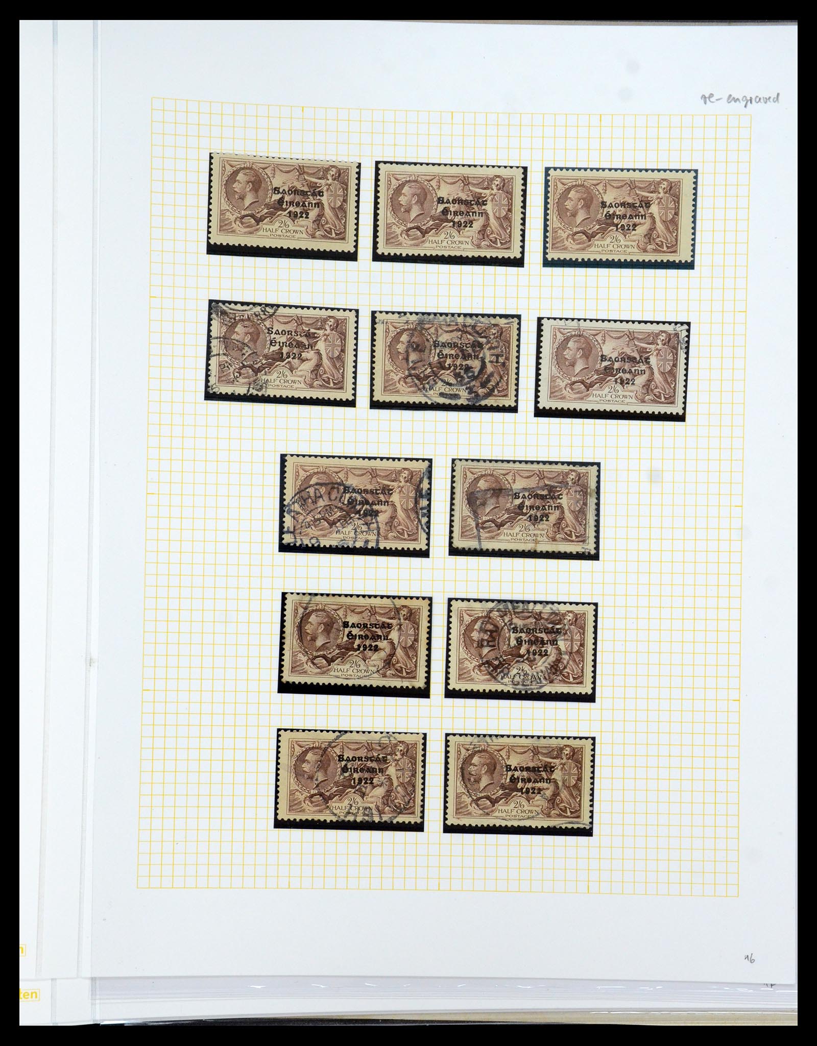36000 017 - Stamp collection 36000 Ireland seahorses 1922-1935.
