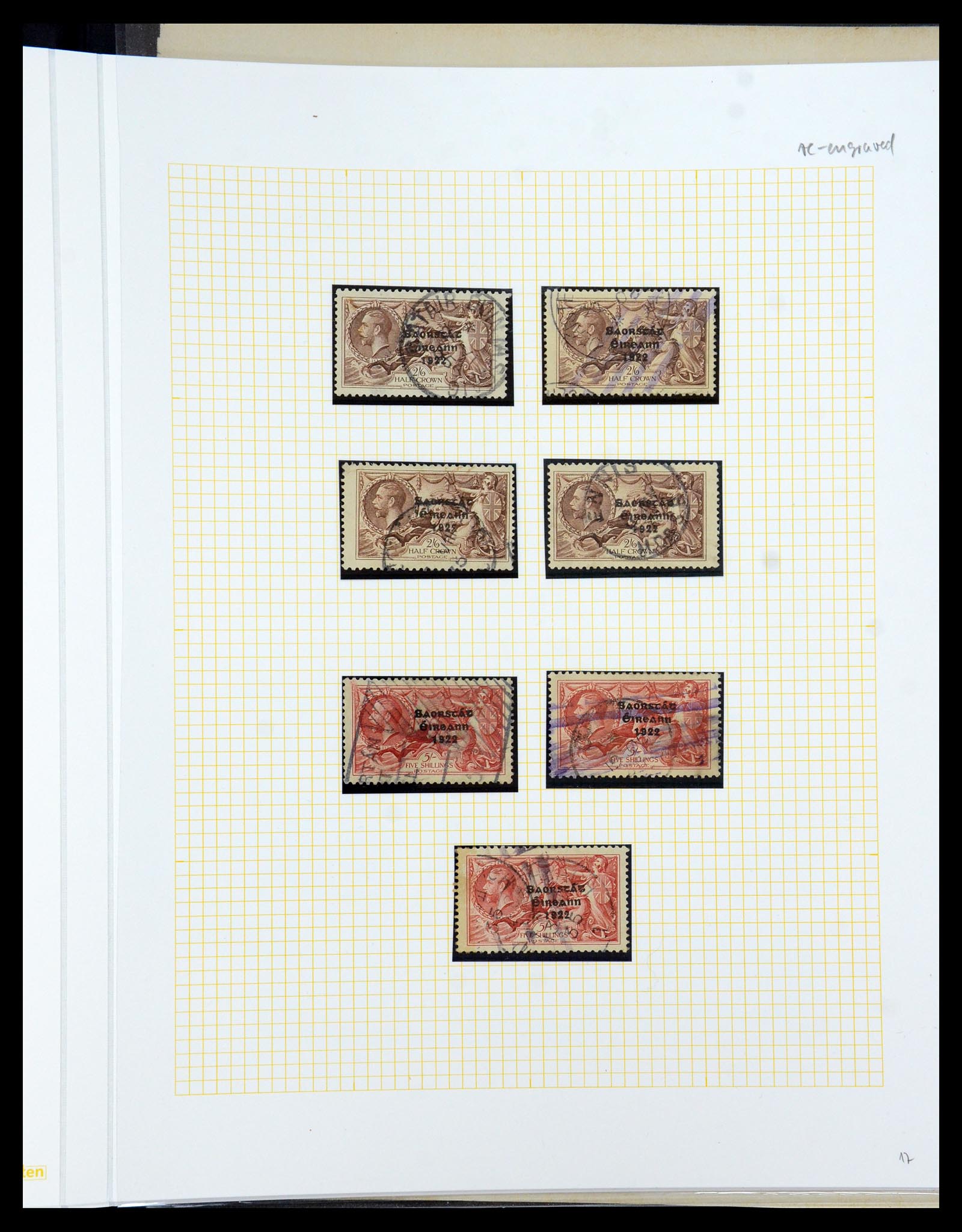 36000 018 - Stamp collection 36000 Ireland seahorses 1922-1935.