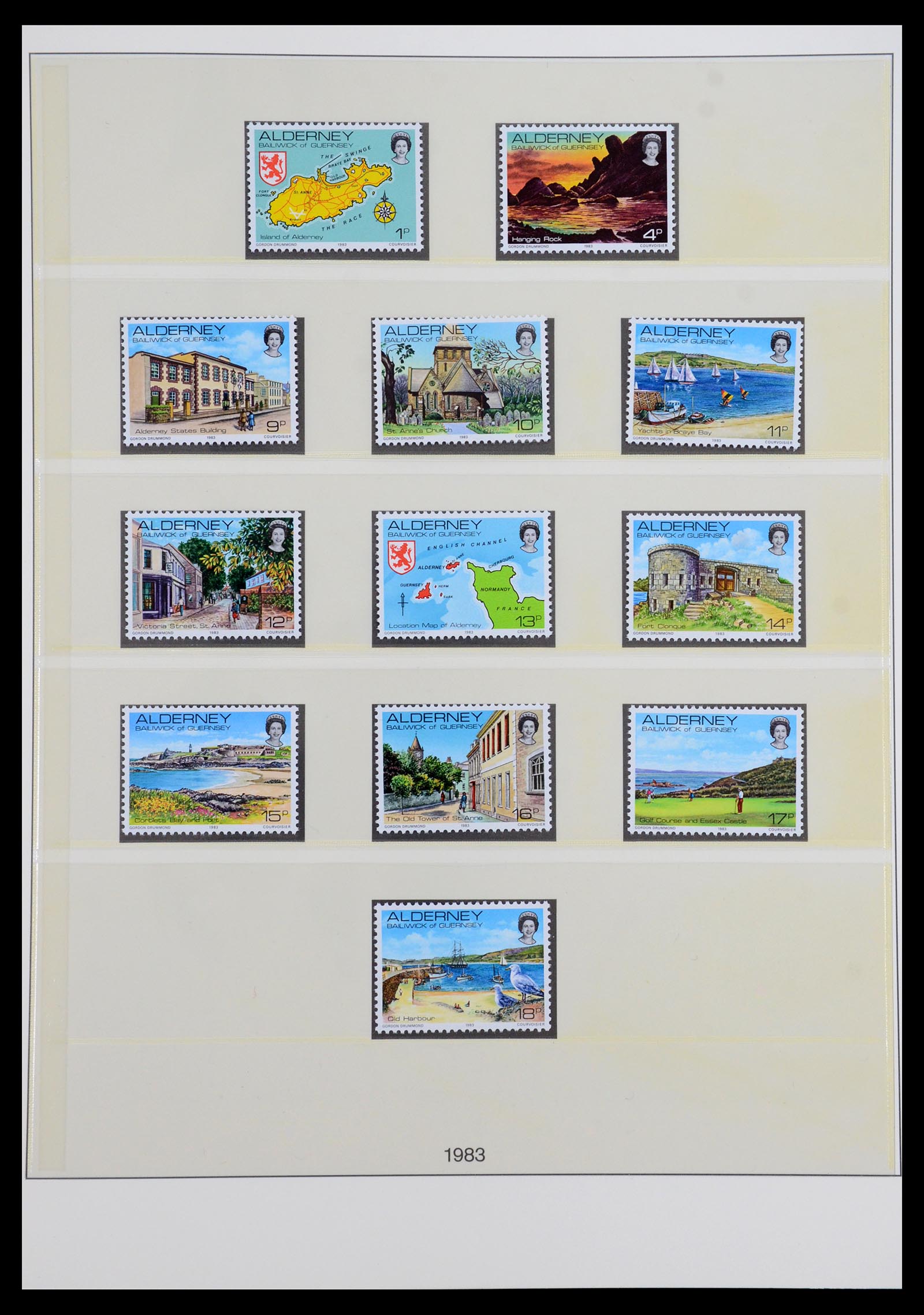 36001 001 - Stamp collection 36001 Alderney 1983-2008.