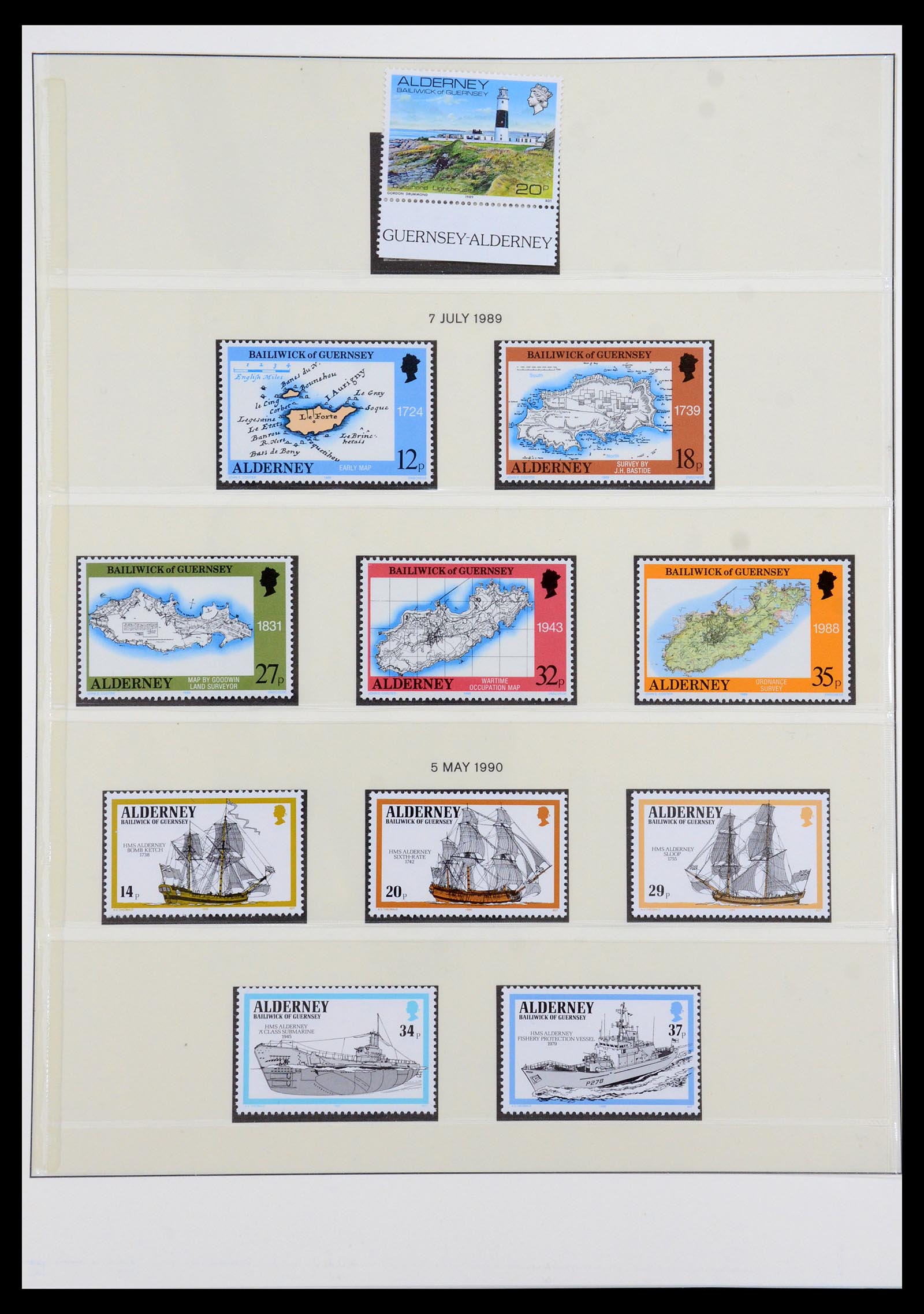 36001 004 - Stamp collection 36001 Alderney 1983-2008.