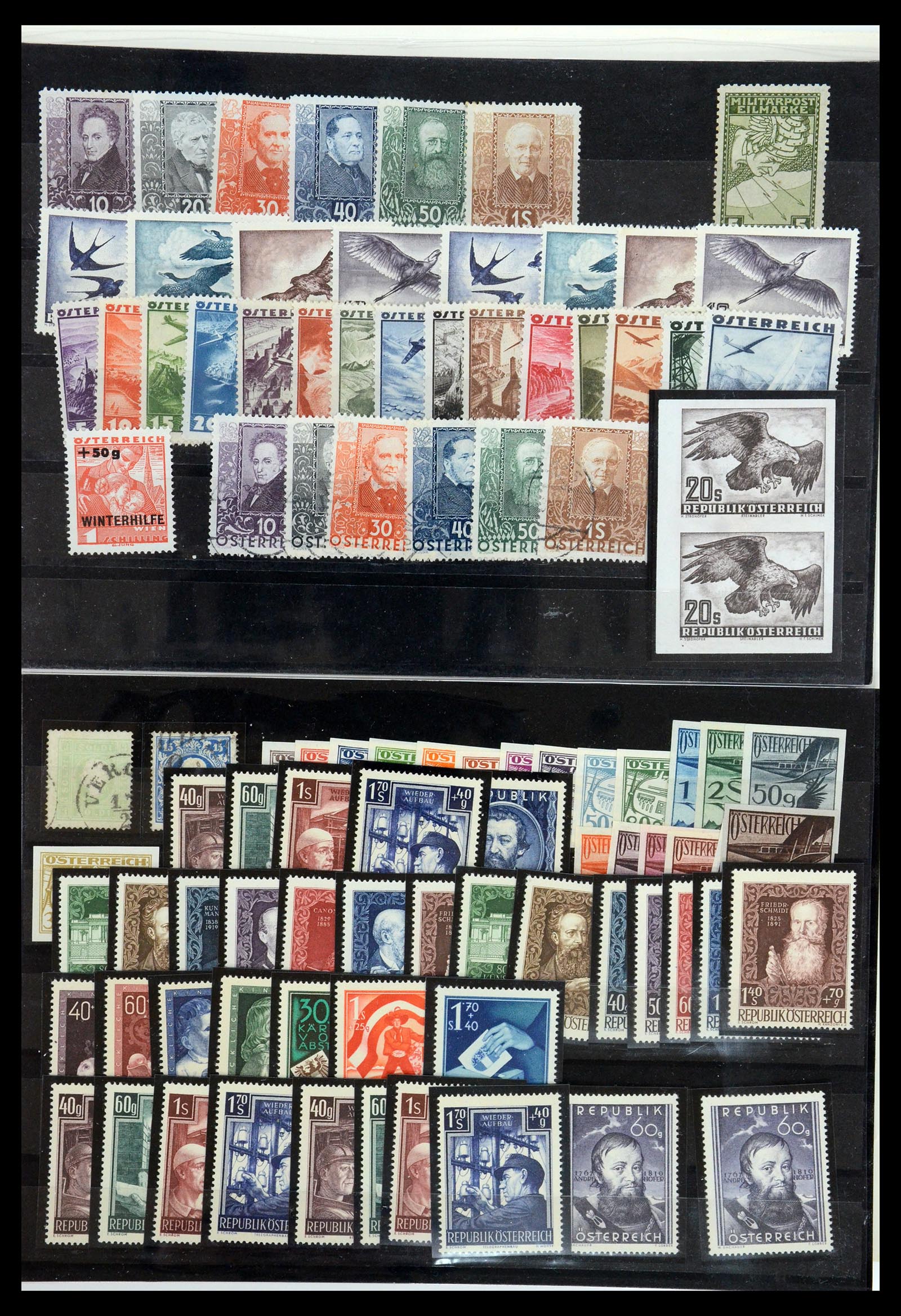 36002 002 - Postzegelverzameling 36002 Oostenrijk en gebieden 1858-1958.