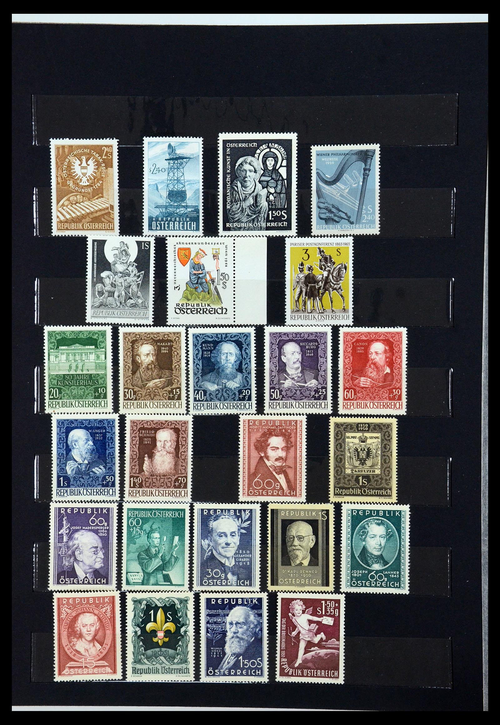 36002 016 - Postzegelverzameling 36002 Oostenrijk en gebieden 1858-1958.