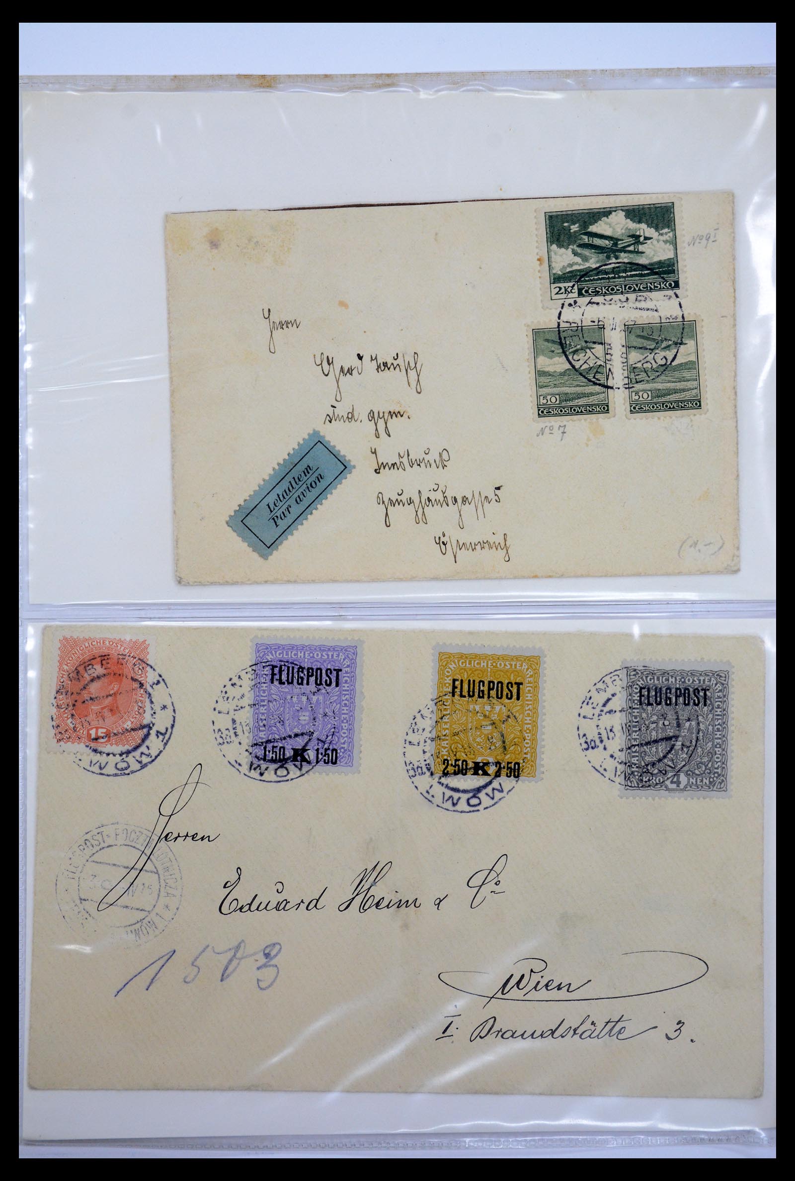 36009 002 - Postzegelverzameling 36009 Luchtpost zegels en brieven 1920-1940.