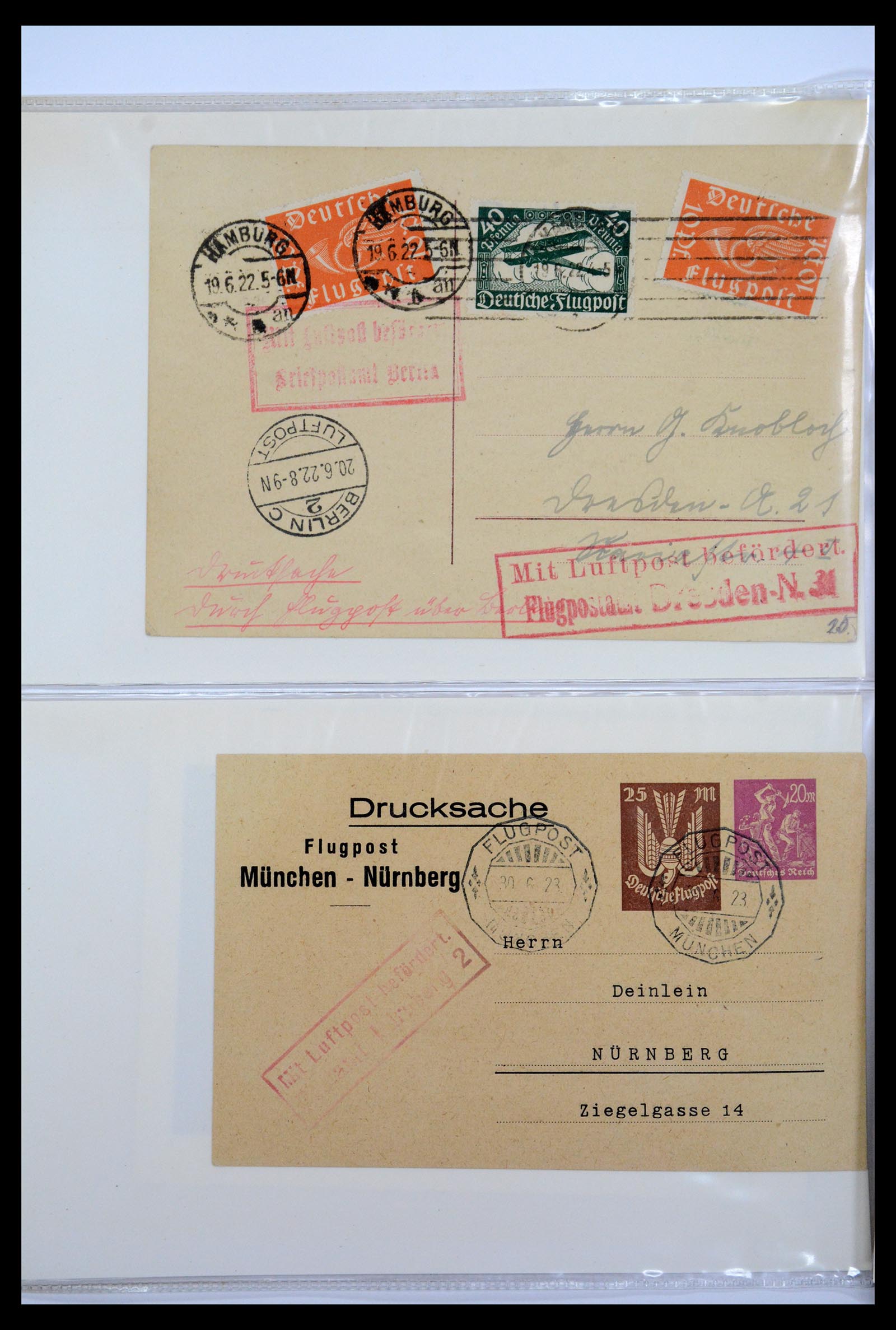 36009 018 - Postzegelverzameling 36009 Luchtpost zegels en brieven 1920-1940.