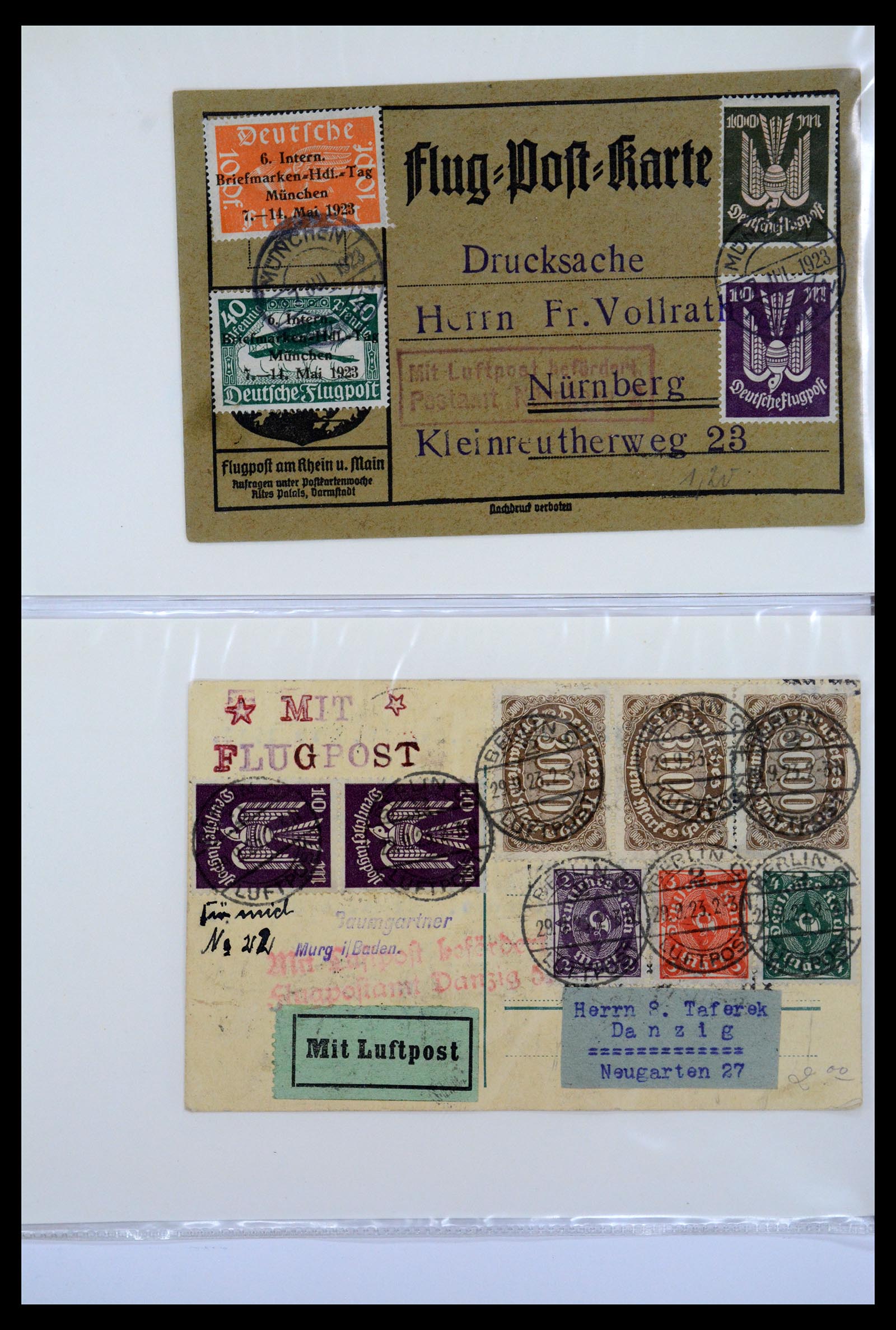 36009 020 - Postzegelverzameling 36009 Luchtpost zegels en brieven 1920-1940.