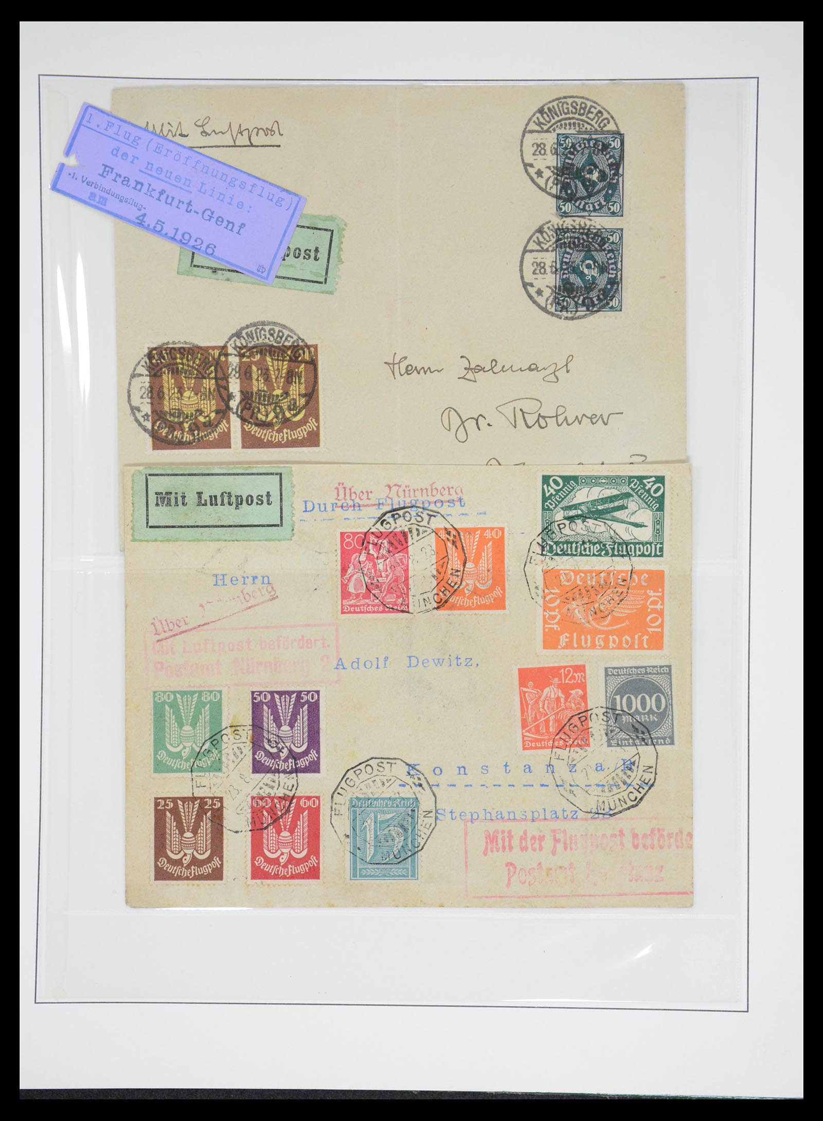 36009 047 - Postzegelverzameling 36009 Luchtpost zegels en brieven 1920-1940.