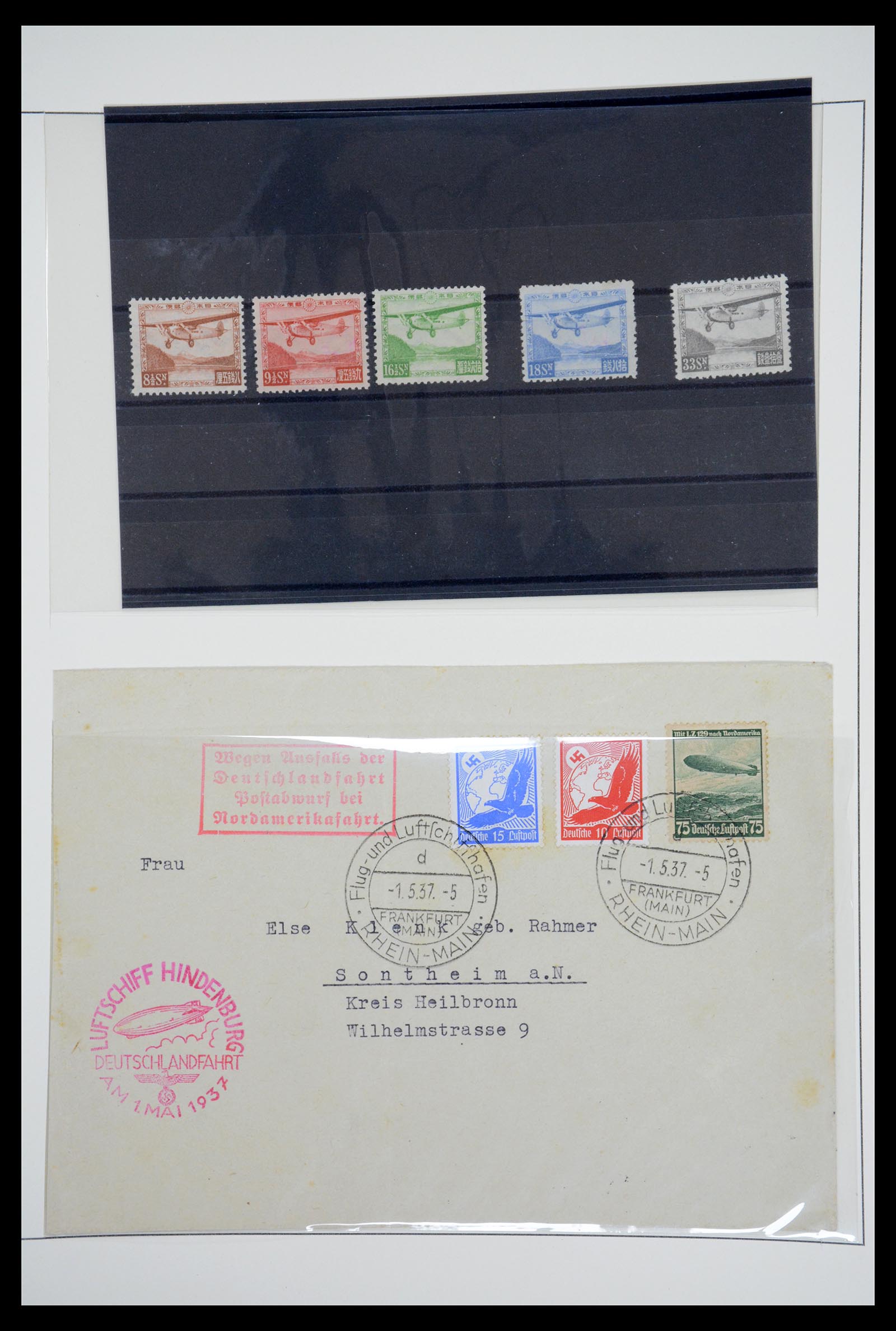36009 061 - Postzegelverzameling 36009 Luchtpost zegels en brieven 1920-1940.