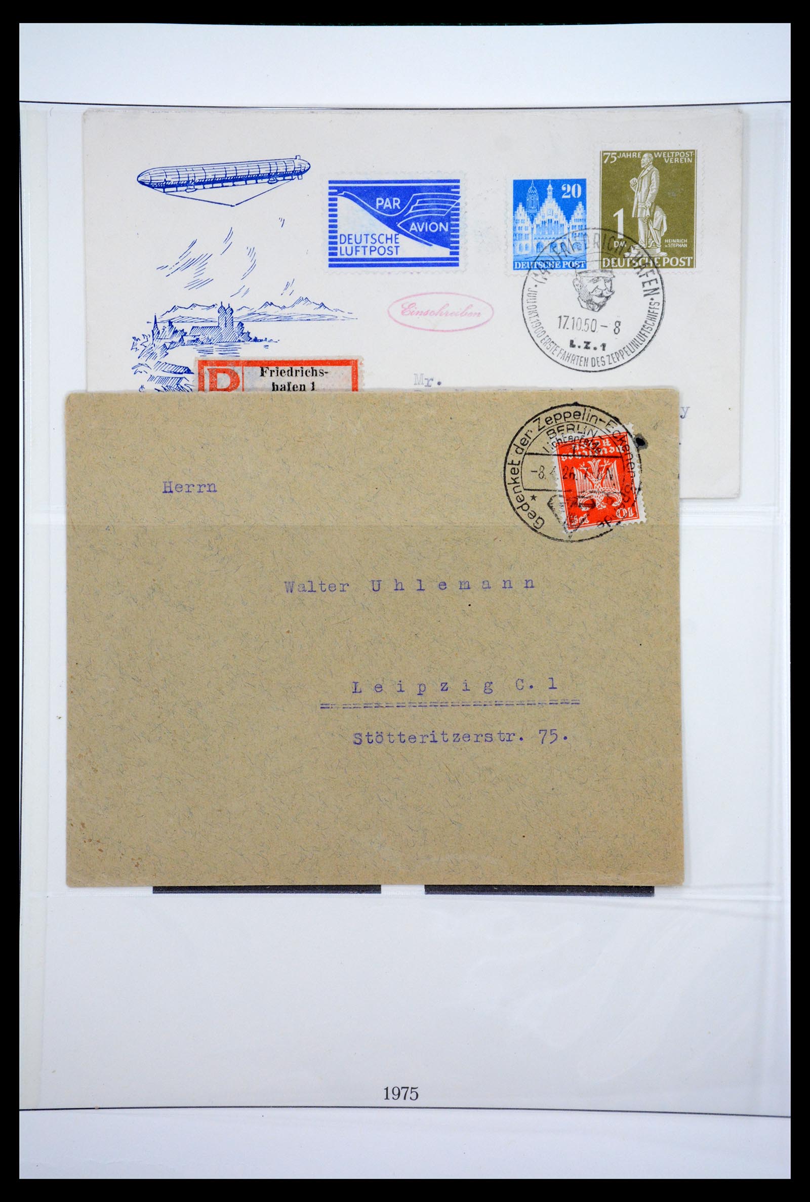 36009 074 - Postzegelverzameling 36009 Luchtpost zegels en brieven 1920-1940.