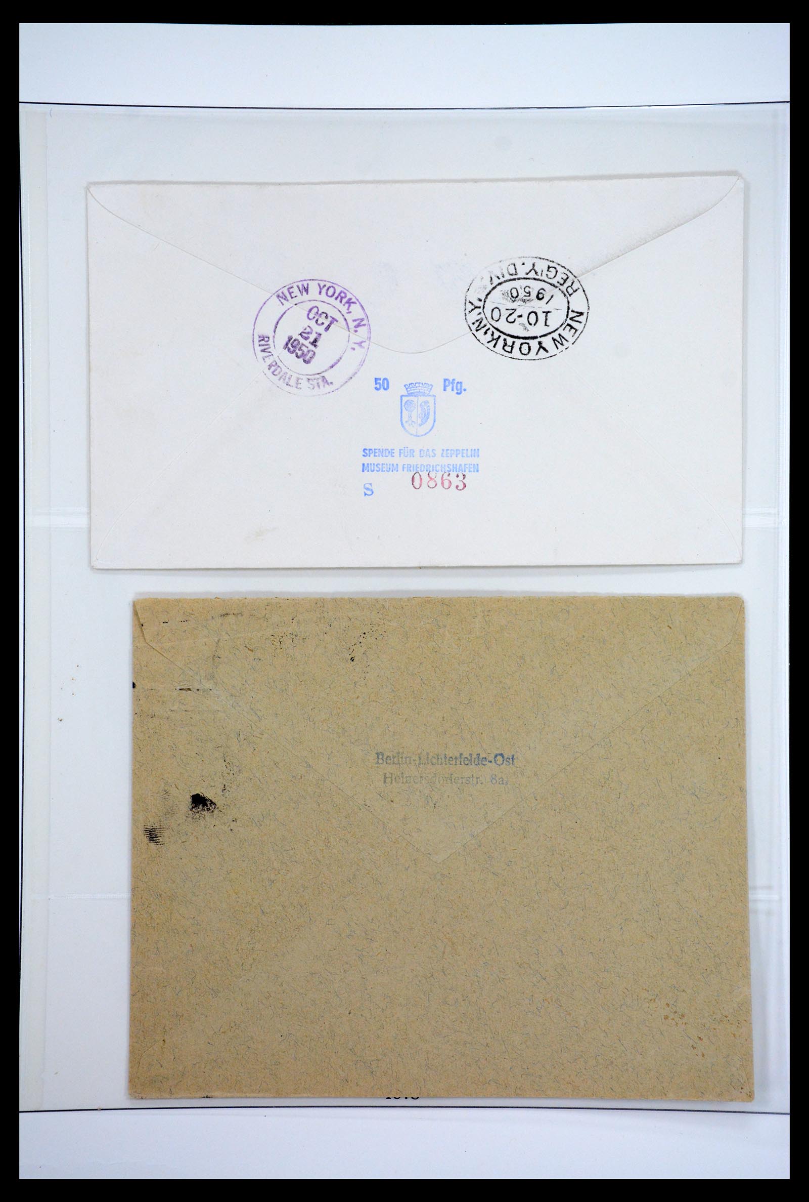 36009 075 - Postzegelverzameling 36009 Luchtpost zegels en brieven 1920-1940.