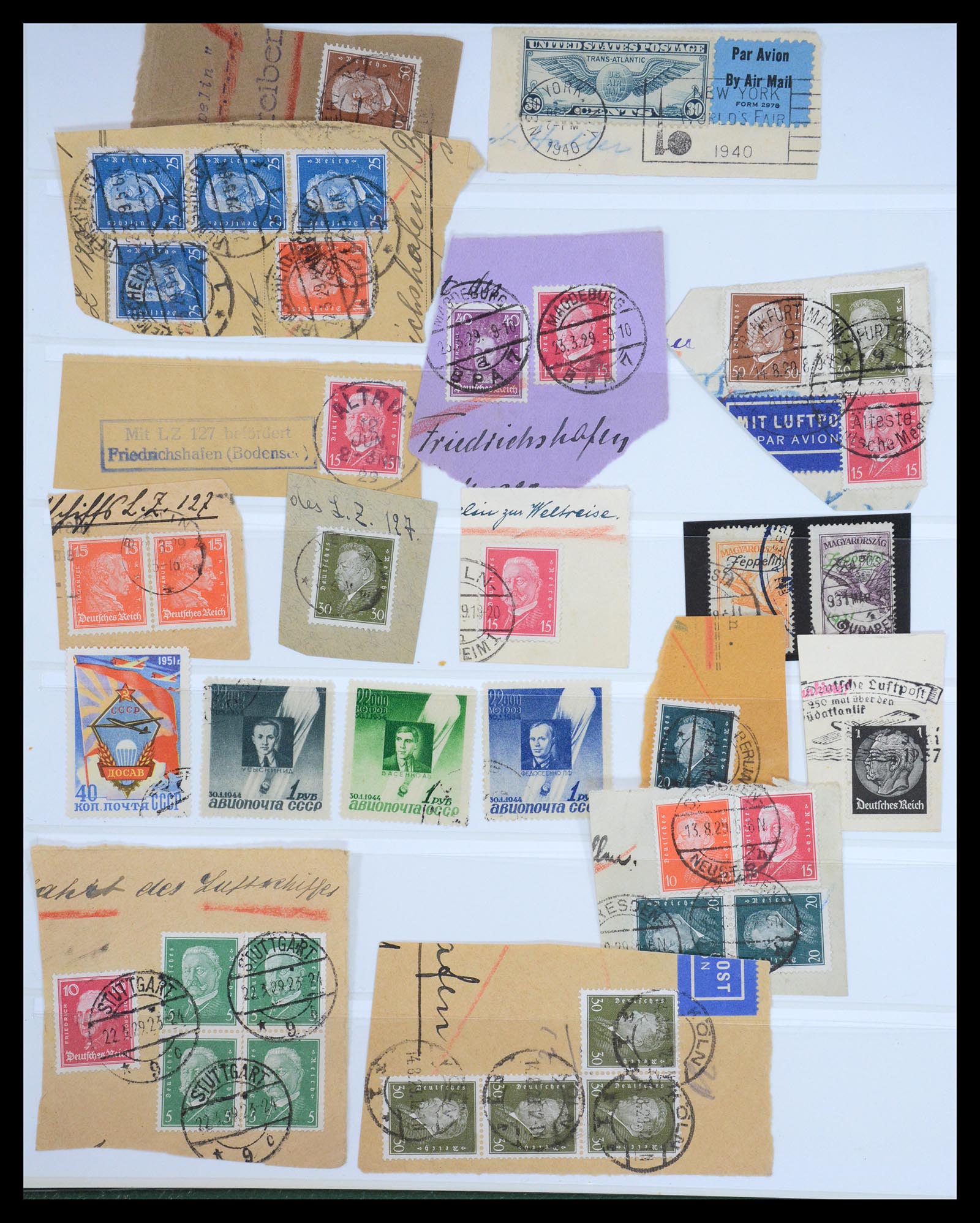 36009 077 - Postzegelverzameling 36009 Luchtpost zegels en brieven 1920-1940.