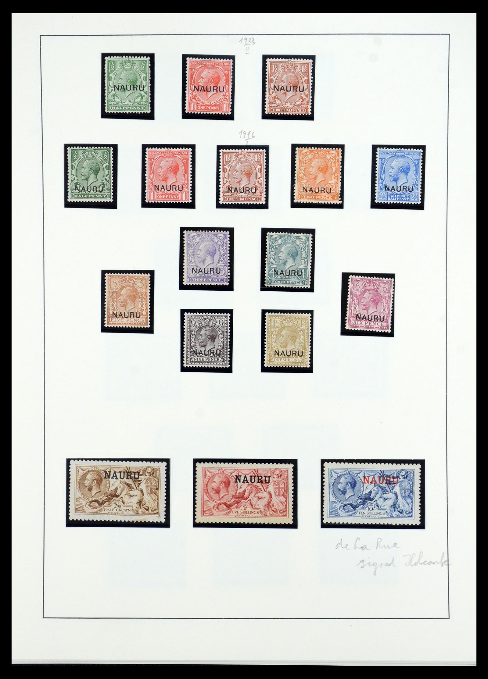 36013 001 - Stamp collection 36013 Nauru 1916-1987.