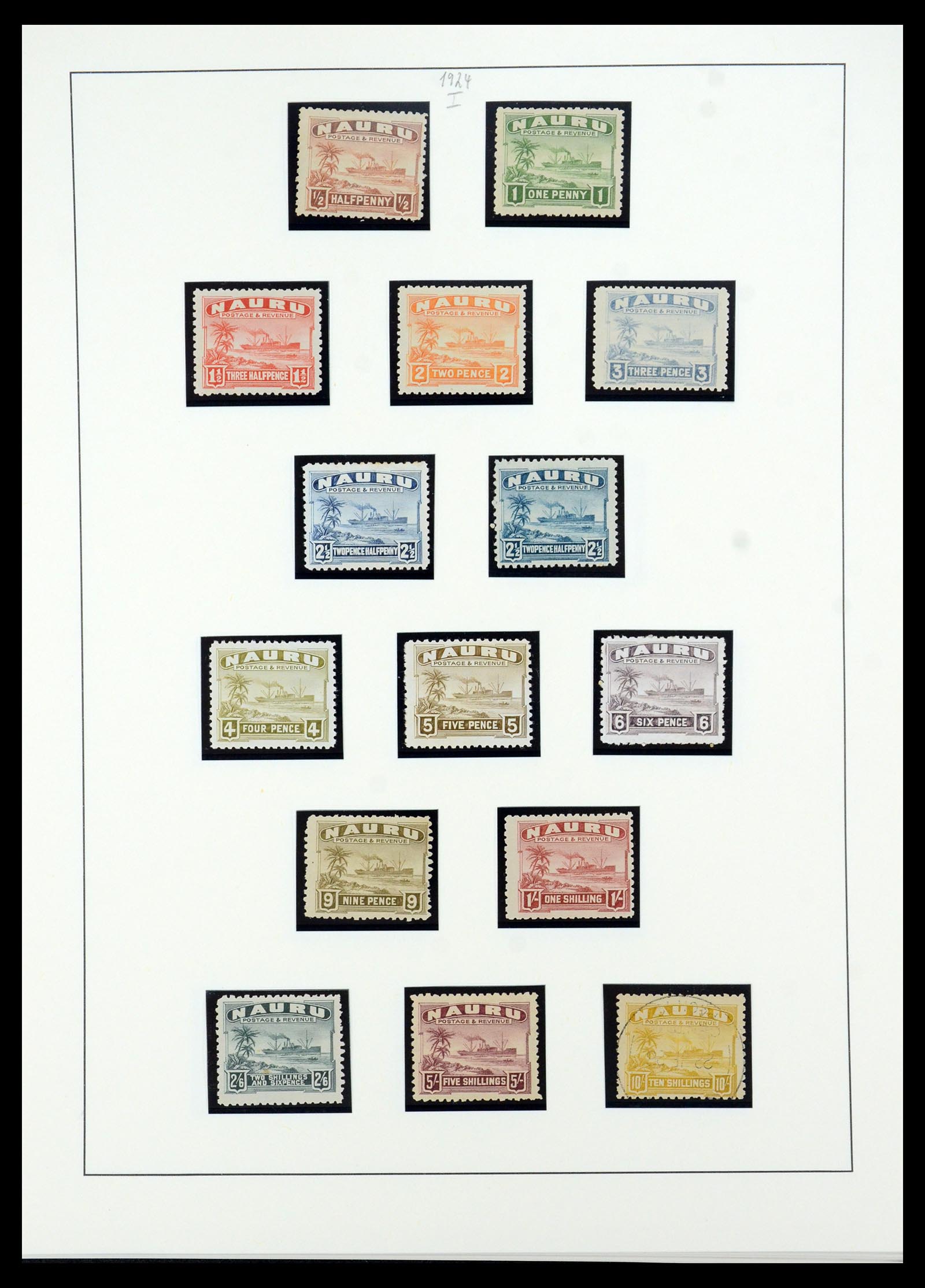 36013 002 - Stamp collection 36013 Nauru 1916-1987.