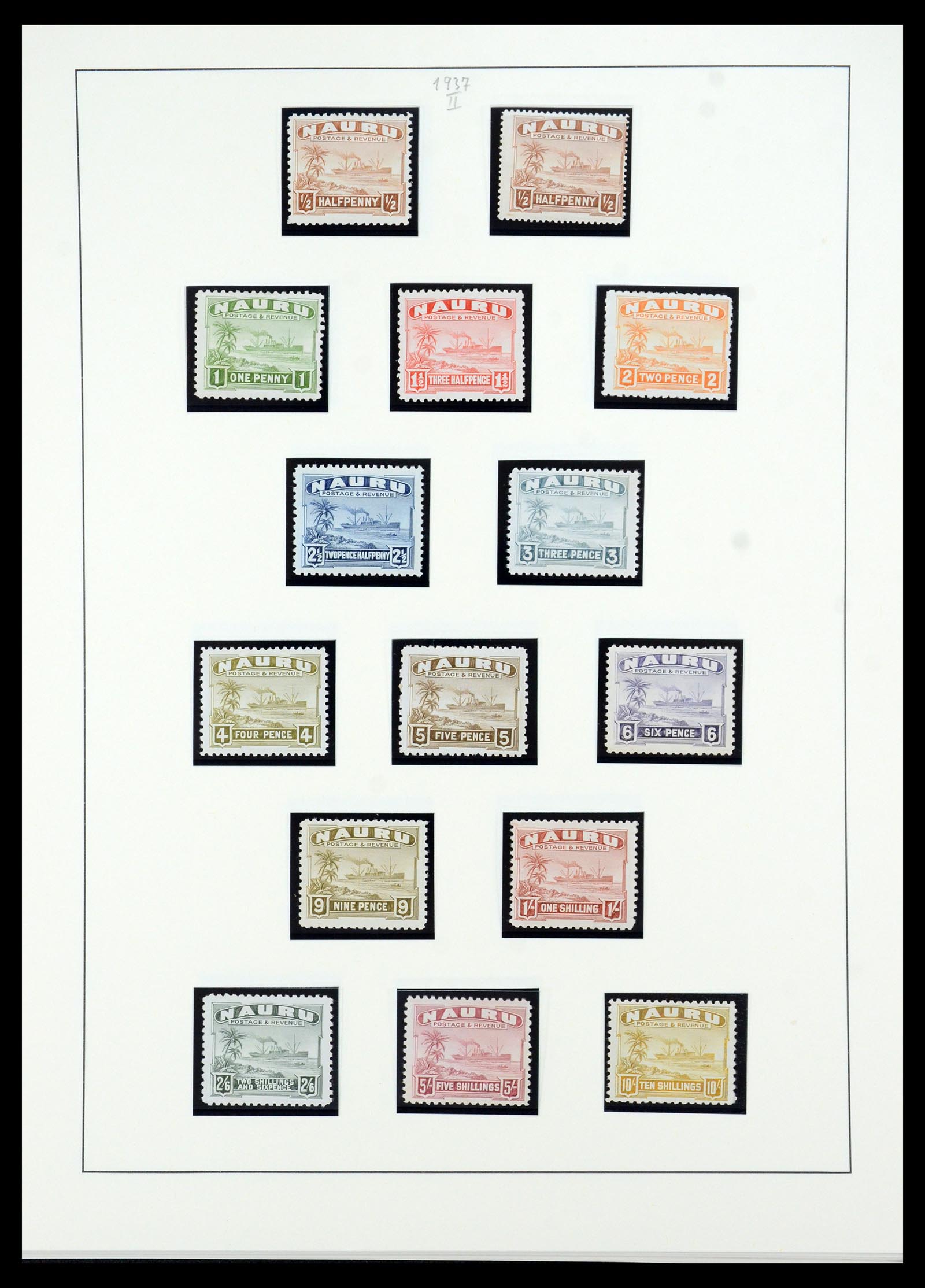 36013 003 - Stamp collection 36013 Nauru 1916-1987.