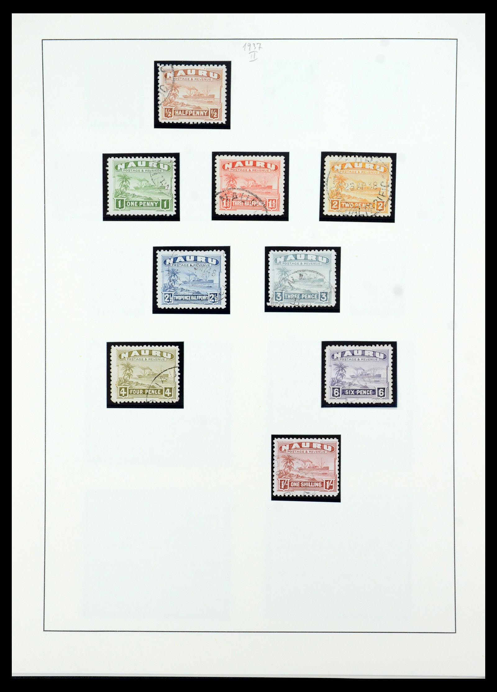 36013 005 - Stamp collection 36013 Nauru 1916-1987.