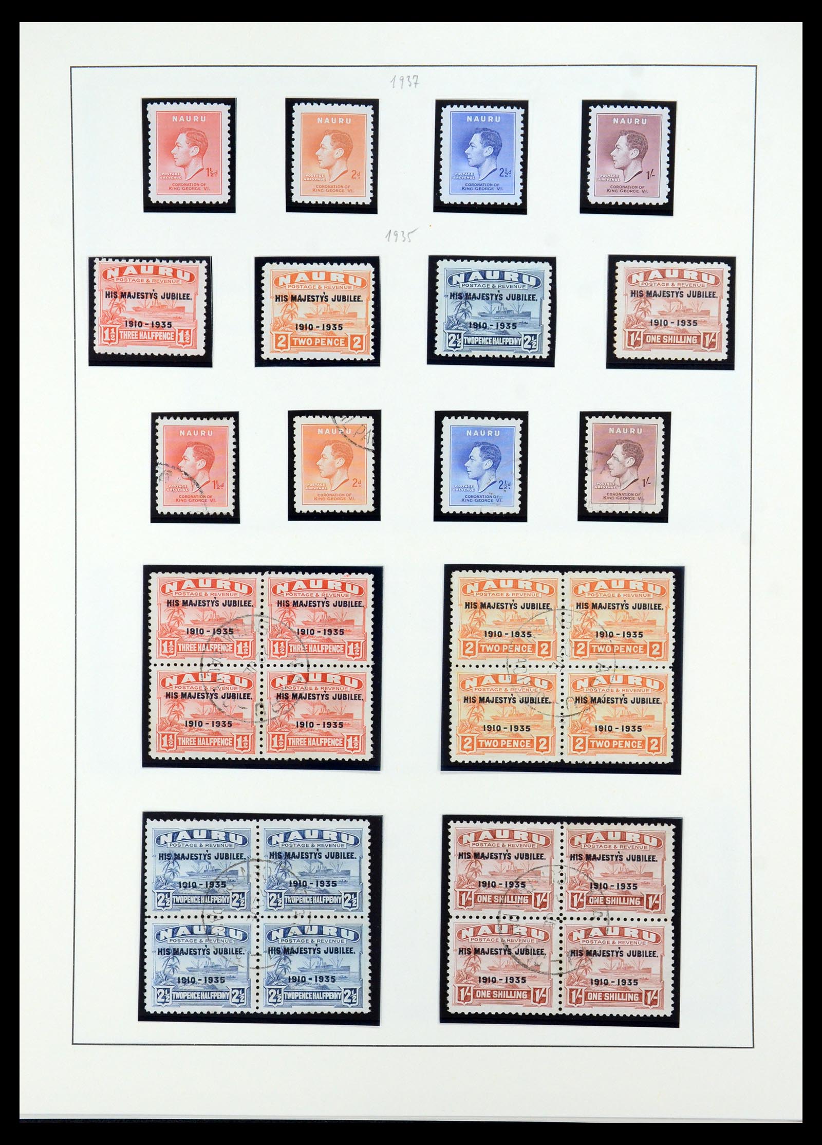 36013 006 - Stamp collection 36013 Nauru 1916-1987.