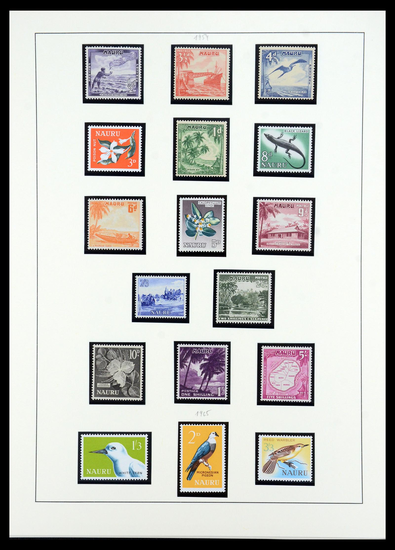 36013 008 - Stamp collection 36013 Nauru 1916-1987.