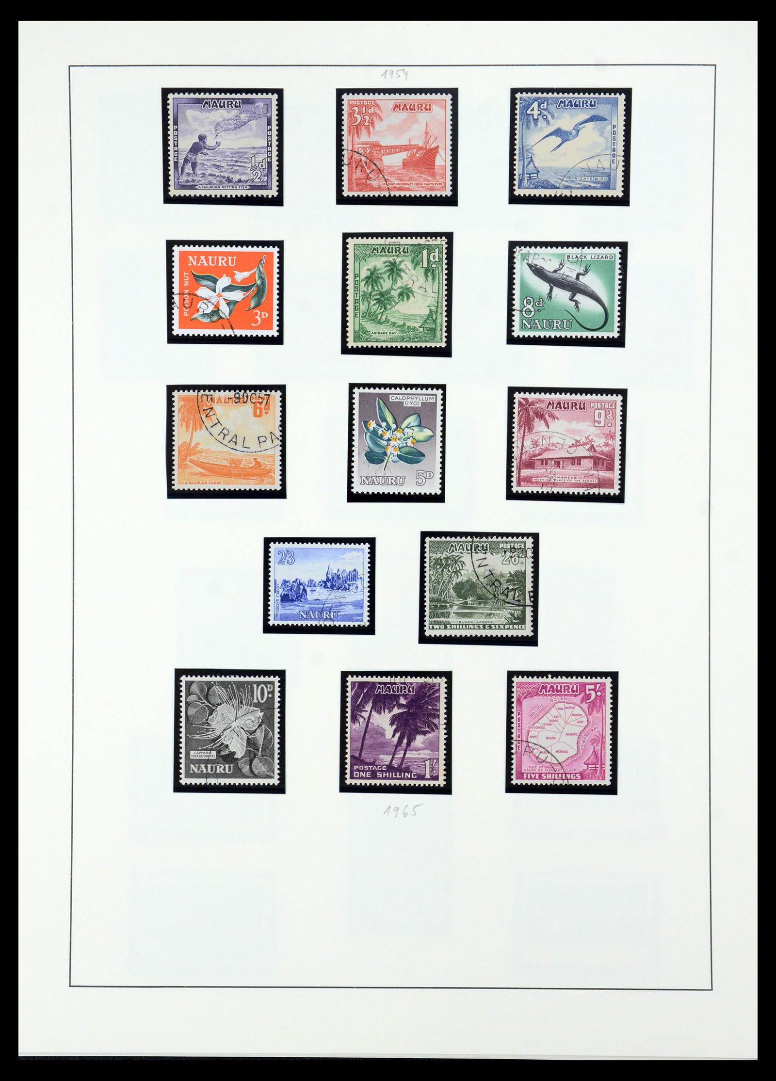 36013 009 - Postzegelverzameling 36013 Nauru 1916-1987.