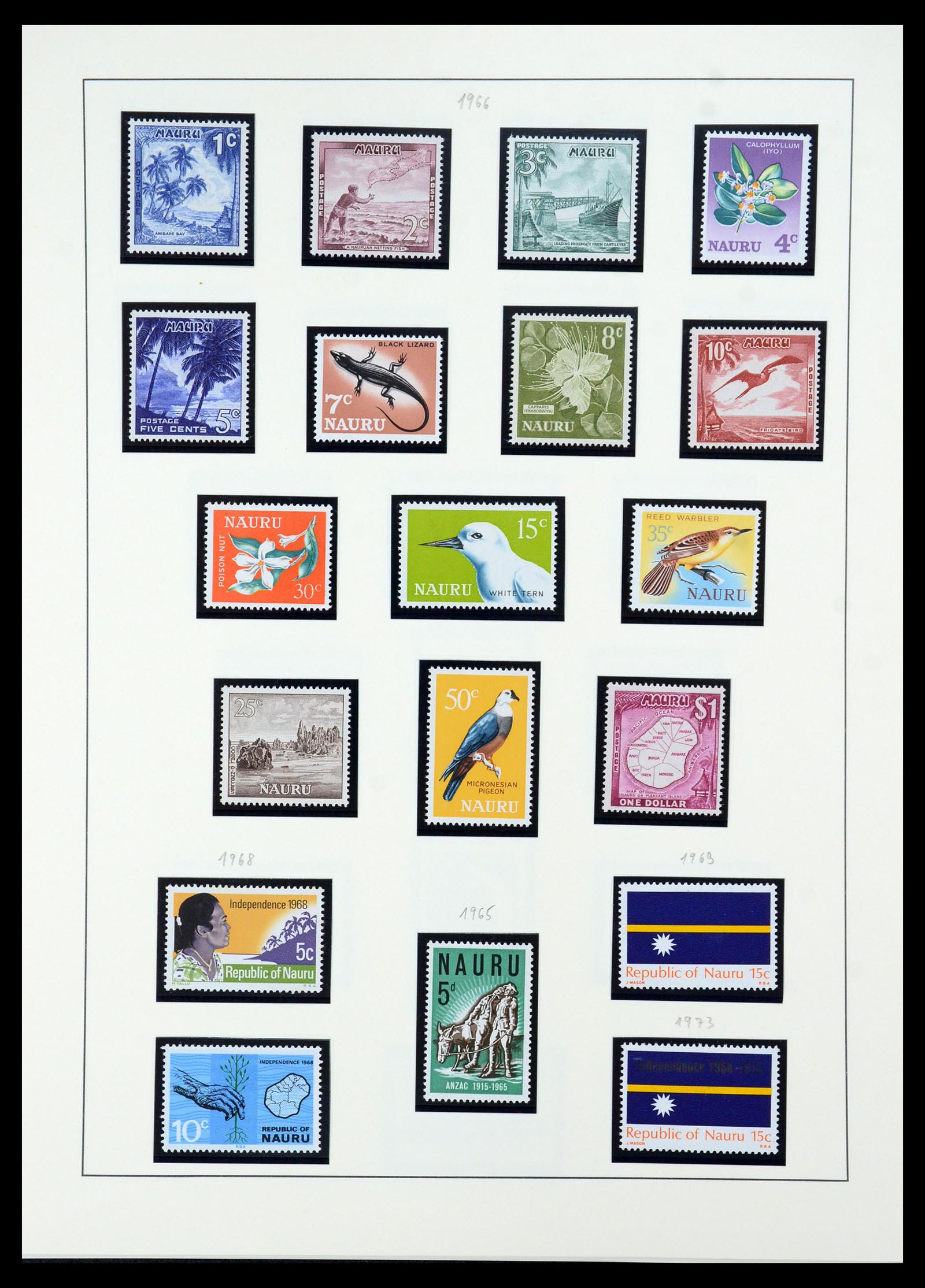 36013 010 - Postzegelverzameling 36013 Nauru 1916-1987.