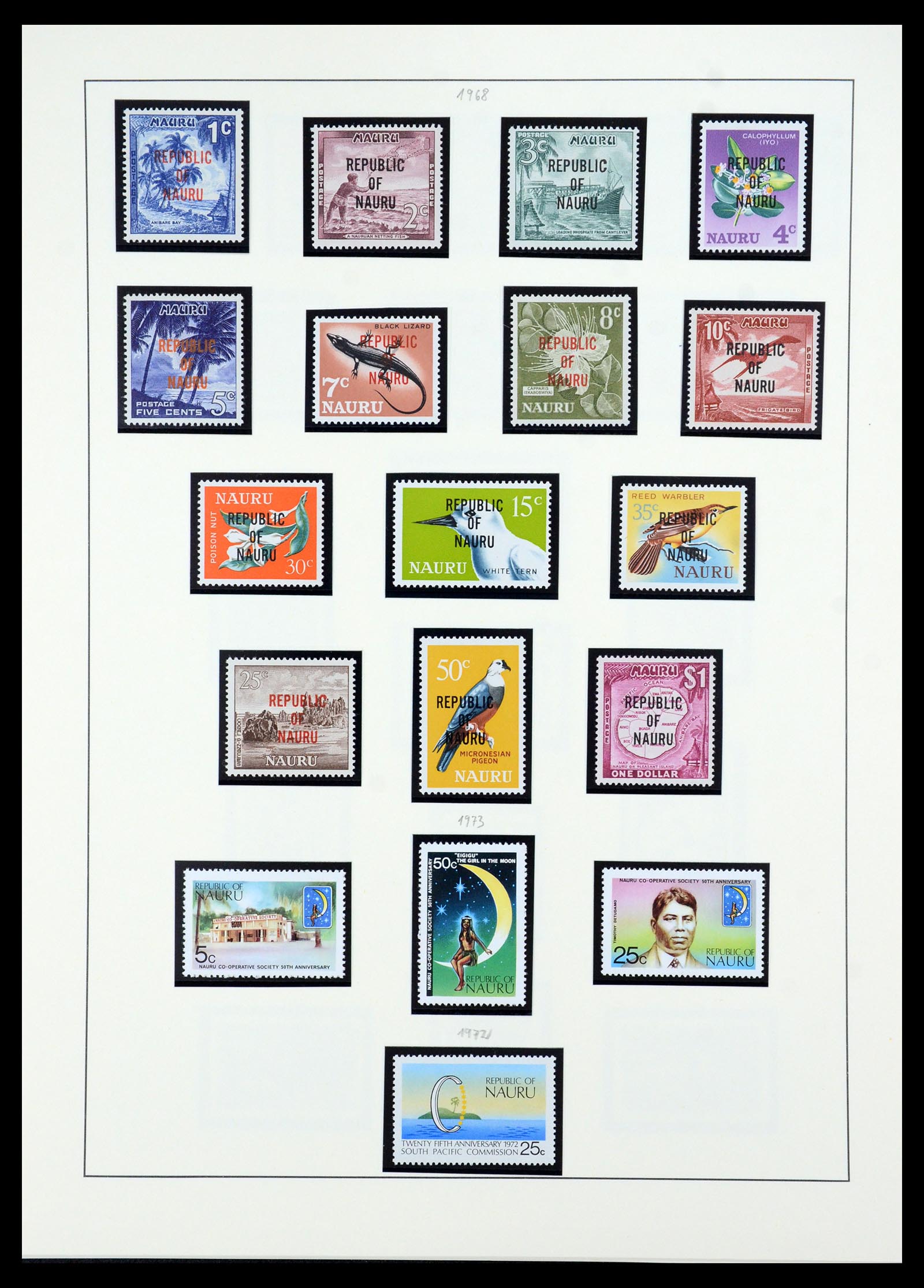 36013 011 - Postzegelverzameling 36013 Nauru 1916-1987.