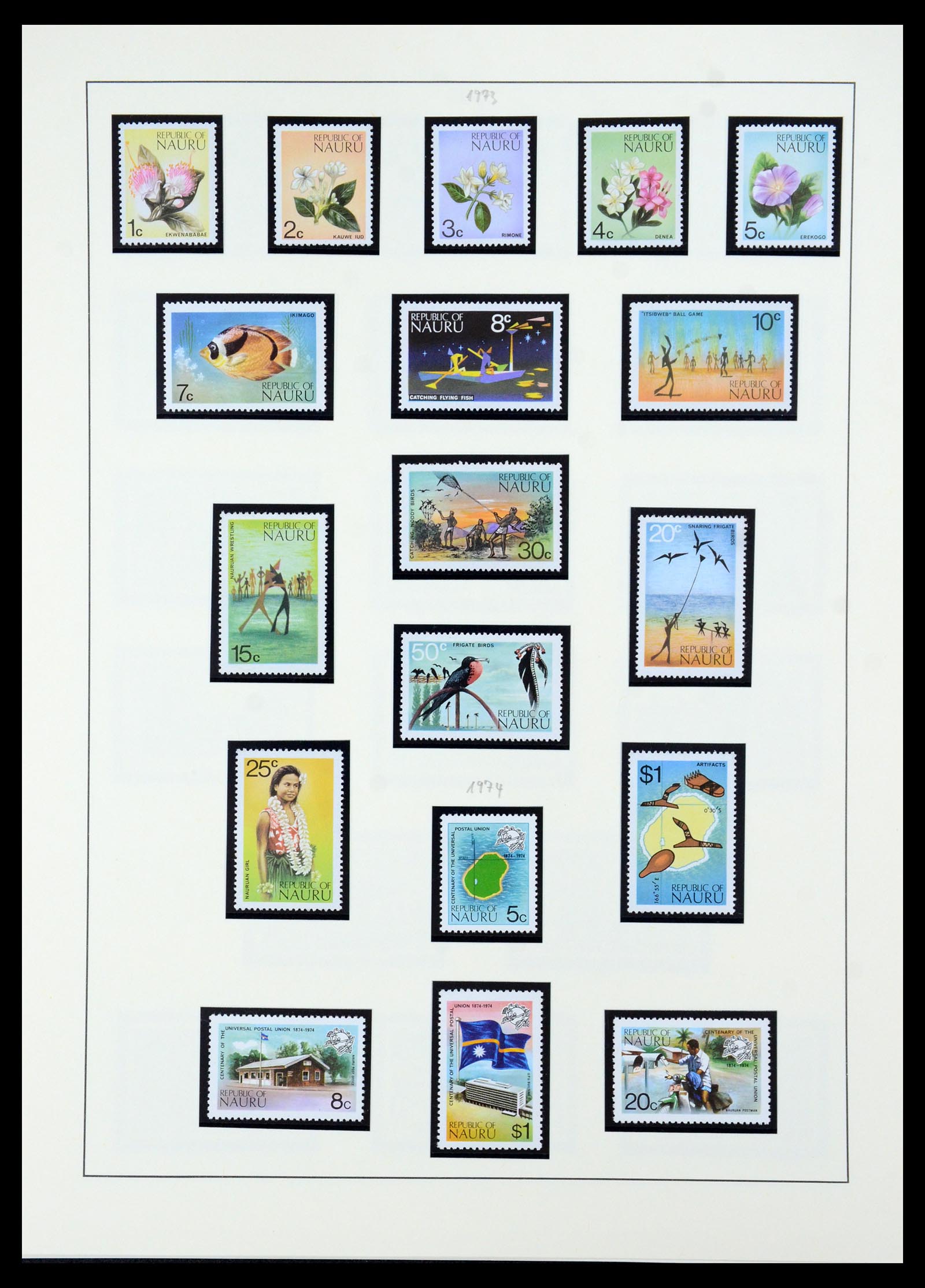 36013 012 - Postzegelverzameling 36013 Nauru 1916-1987.