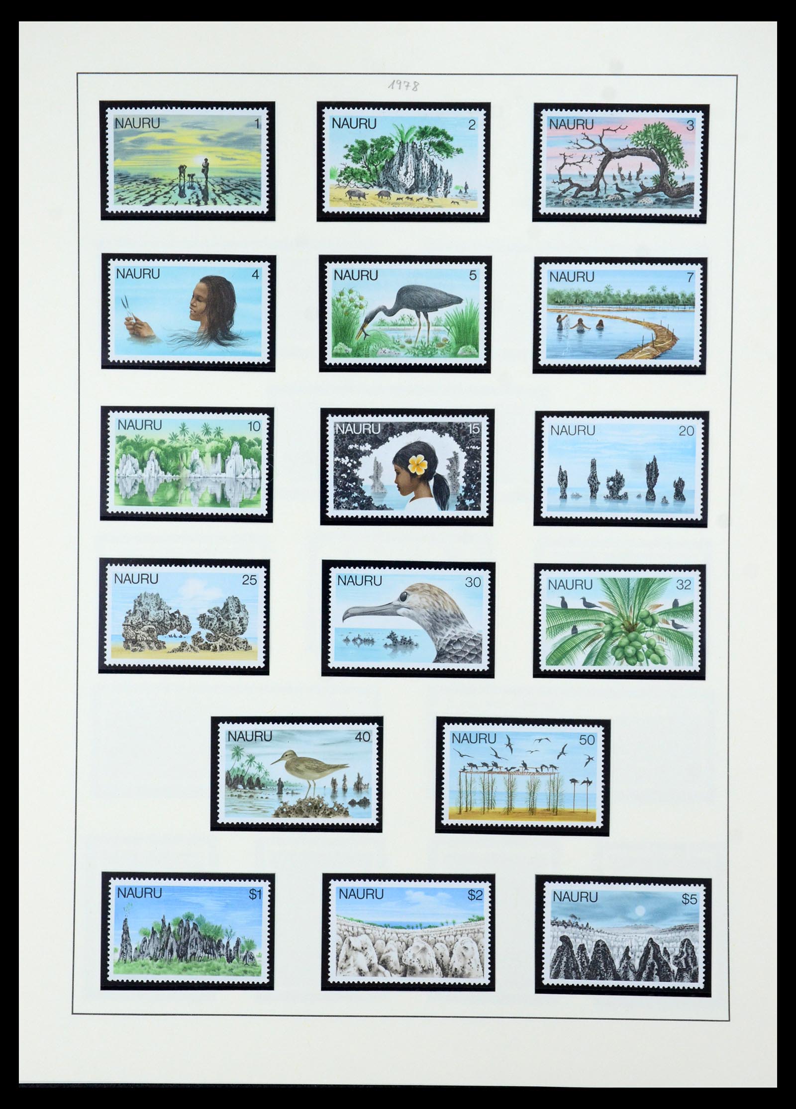 36013 013 - Stamp collection 36013 Nauru 1916-1987.
