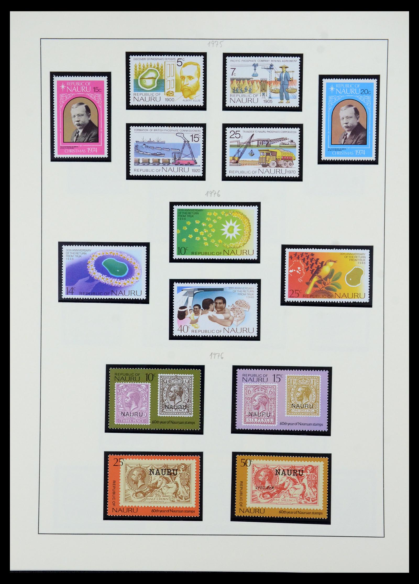 36013 015 - Stamp collection 36013 Nauru 1916-1987.