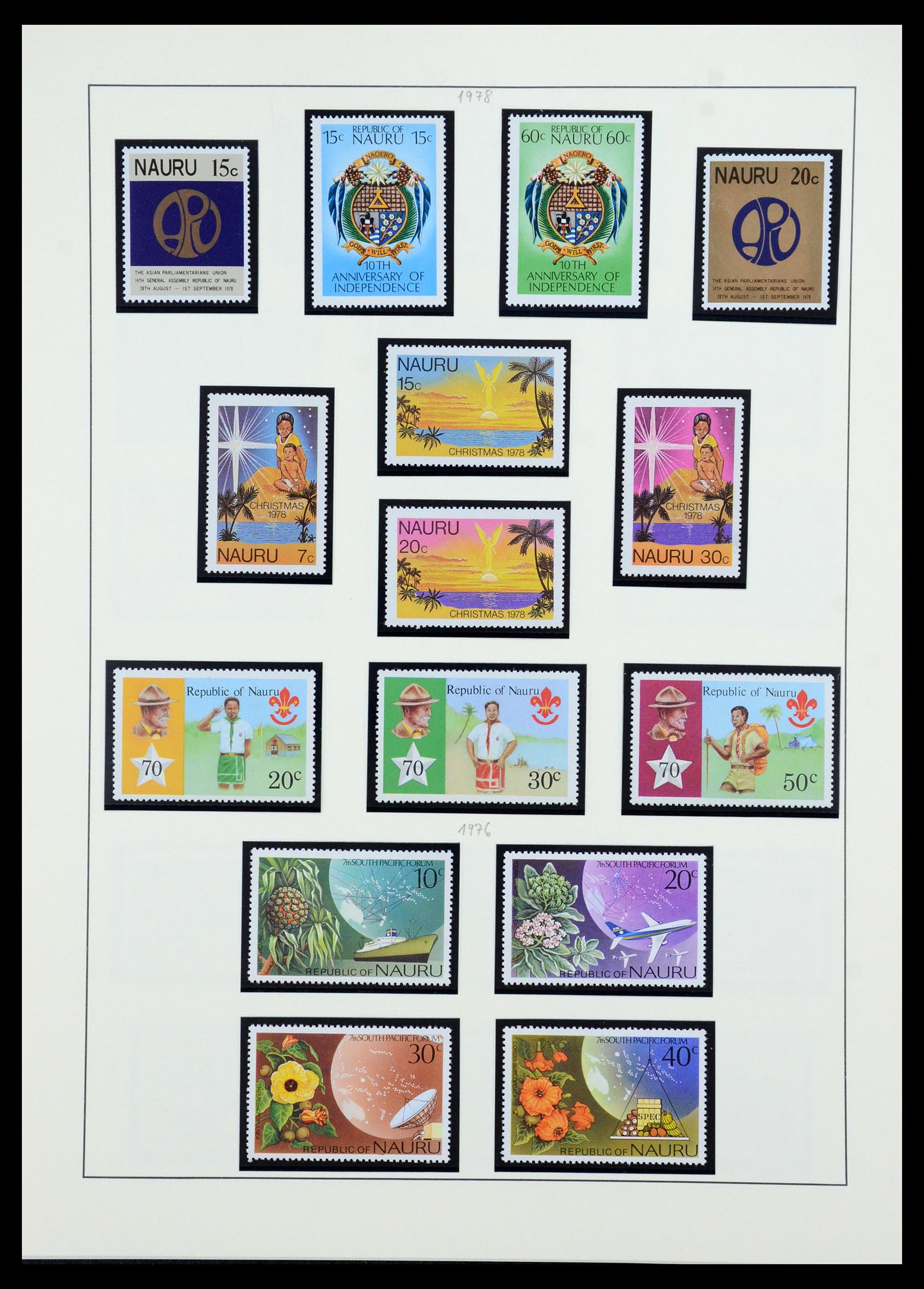 36013 017 - Stamp collection 36013 Nauru 1916-1987.