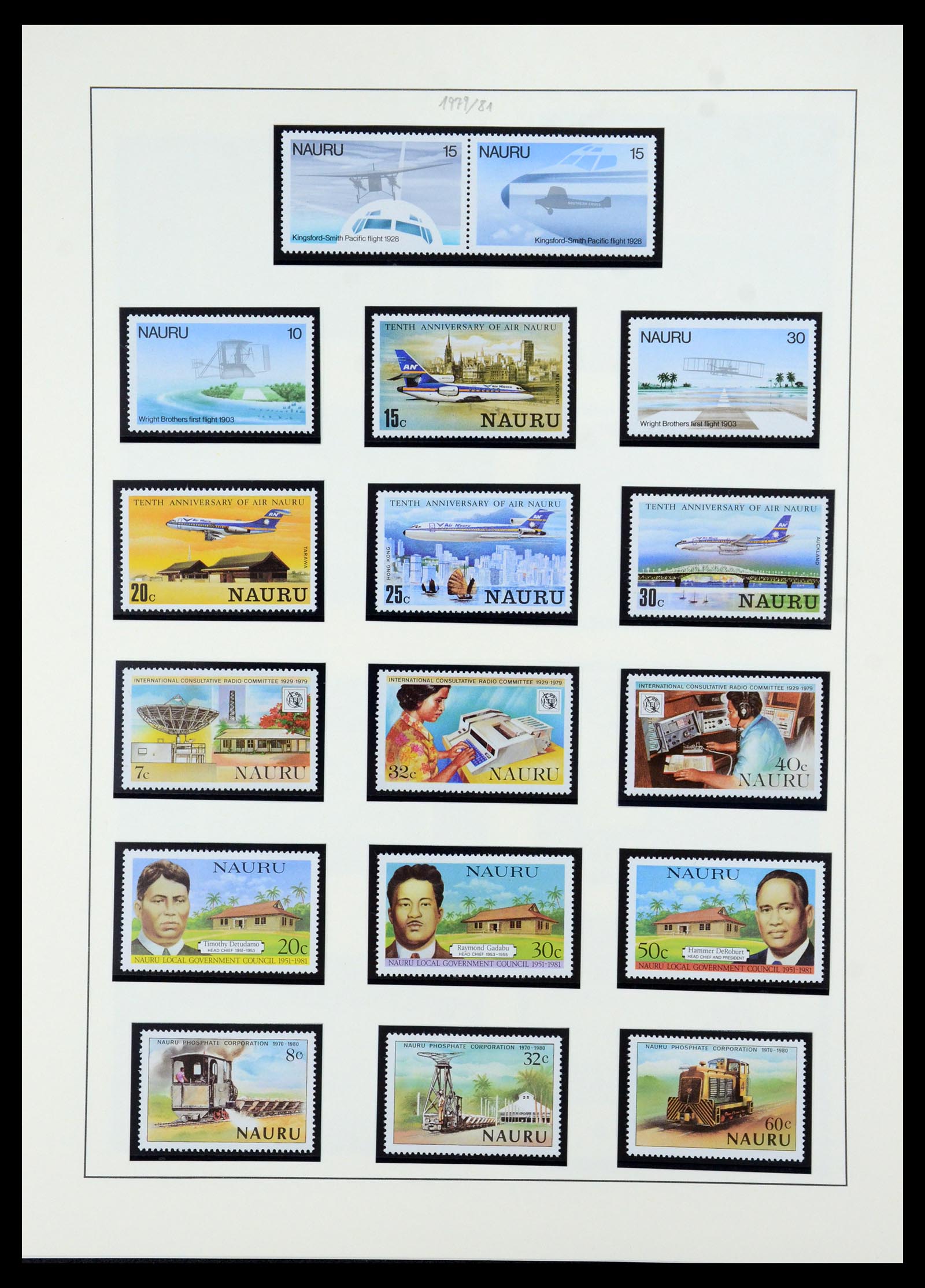 36013 018 - Stamp collection 36013 Nauru 1916-1987.