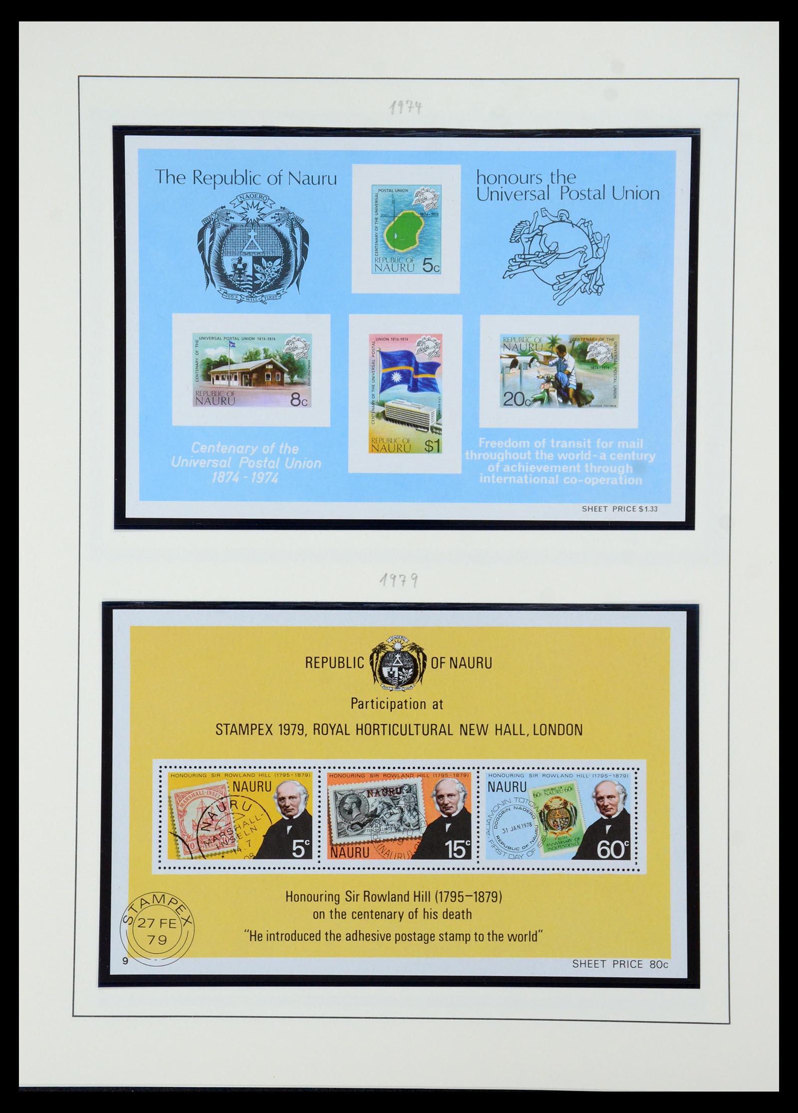 36013 020 - Postzegelverzameling 36013 Nauru 1916-1987.