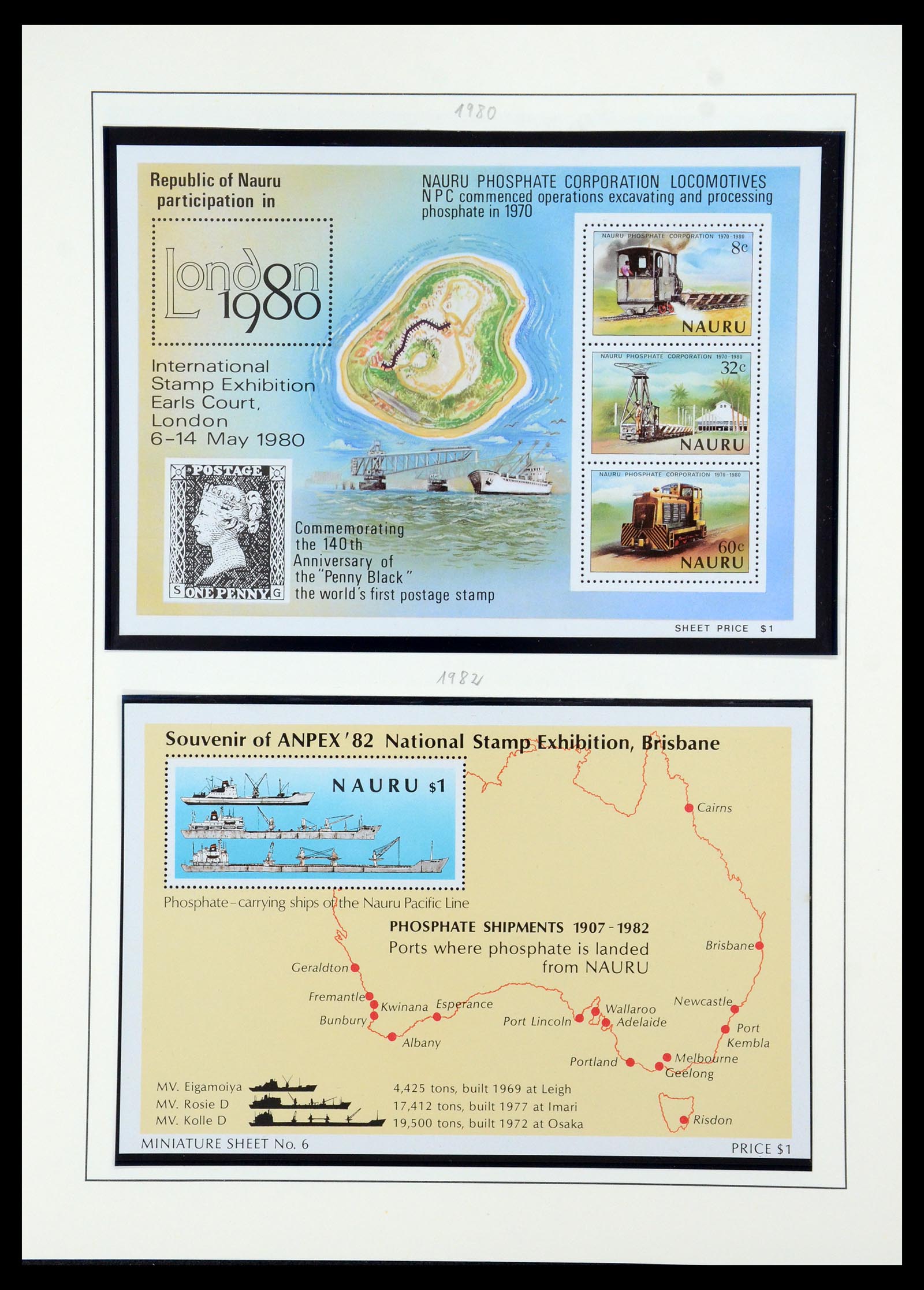 36013 021 - Postzegelverzameling 36013 Nauru 1916-1987.